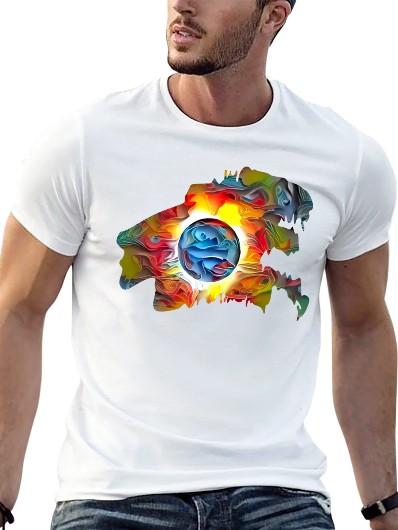 Abstract Art Graphic Black T-Shirt