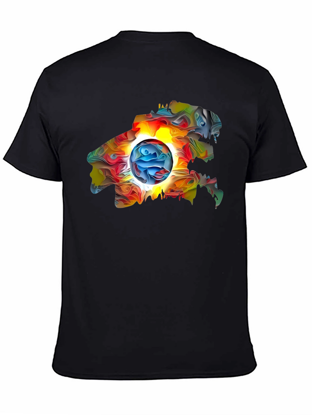 Abstract Art Graphic Black T-Shirt
