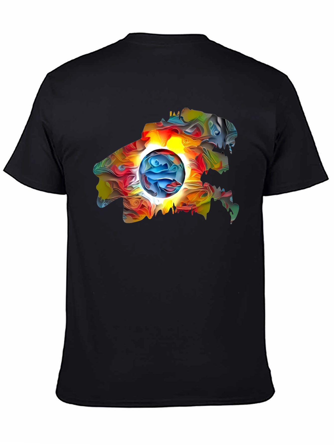 Abstract Art Graphic Black T-Shirt