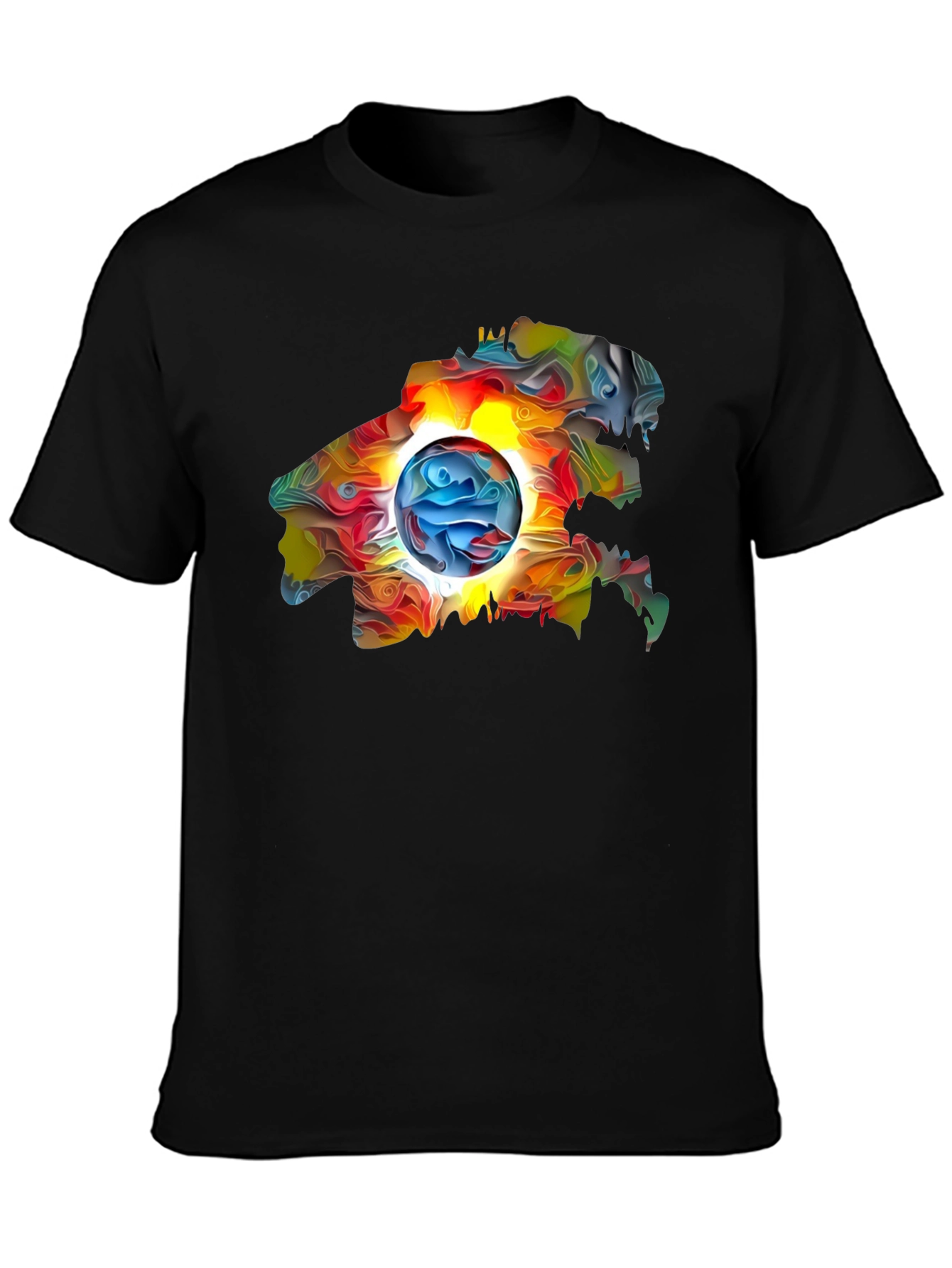 Abstract Art Graphic Black T-Shirt