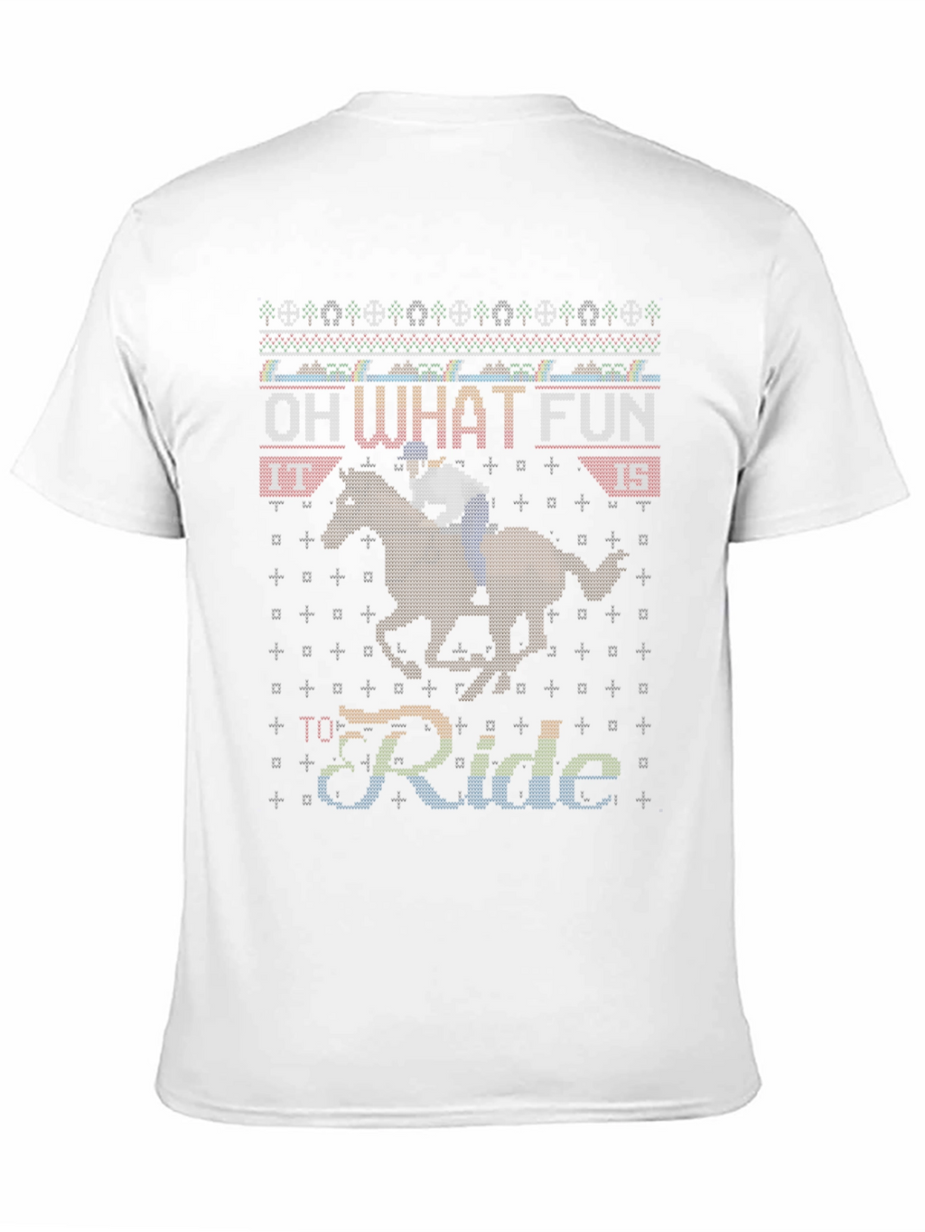 Funny Horse Riding Ugly Christmas Sweater T-Shirt