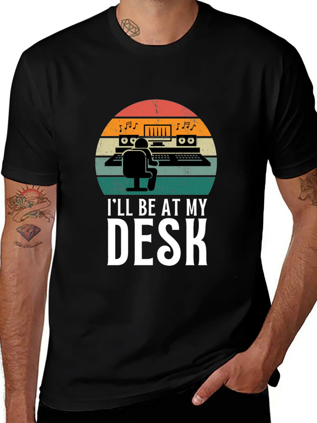 I'll Be At My Desk- Sound Engineer Recording Modern Fit Casual T-Shirt – Clean And Versatile Design