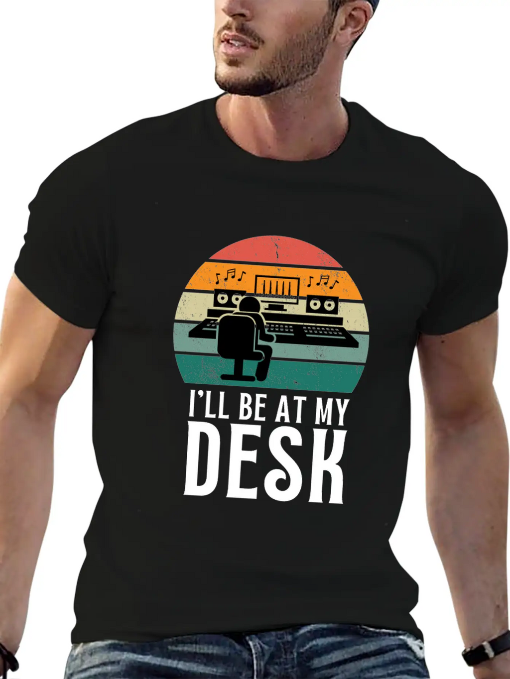 I'll Be At My Desk- Sound Engineer Recording Modern Fit Casual T-Shirt – Clean And Versatile Design