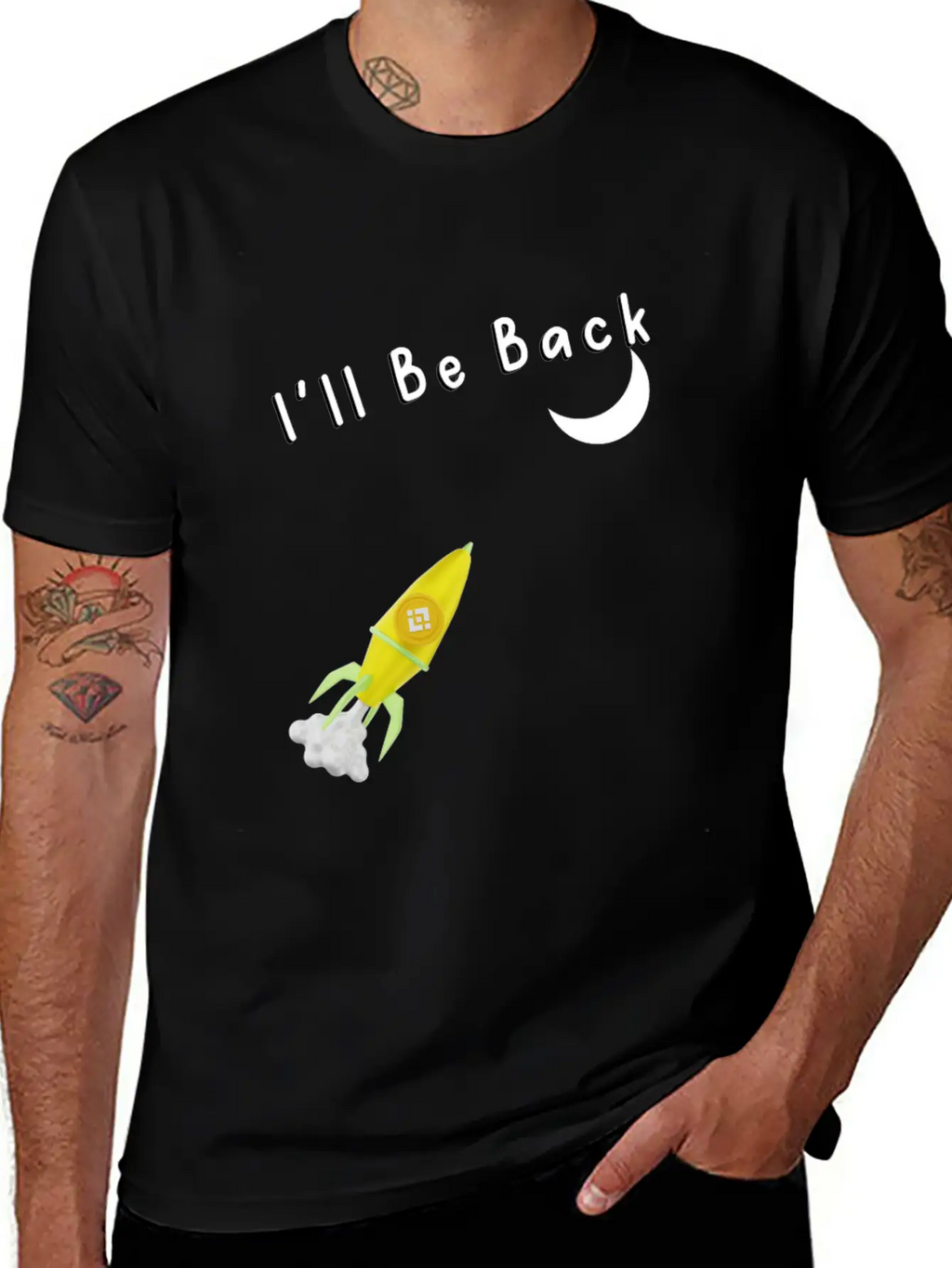 I'll Be Back To The Moon Rocket Spaceship Crypto C Classic Cotton Tee – Unisex Comfort For Any Season