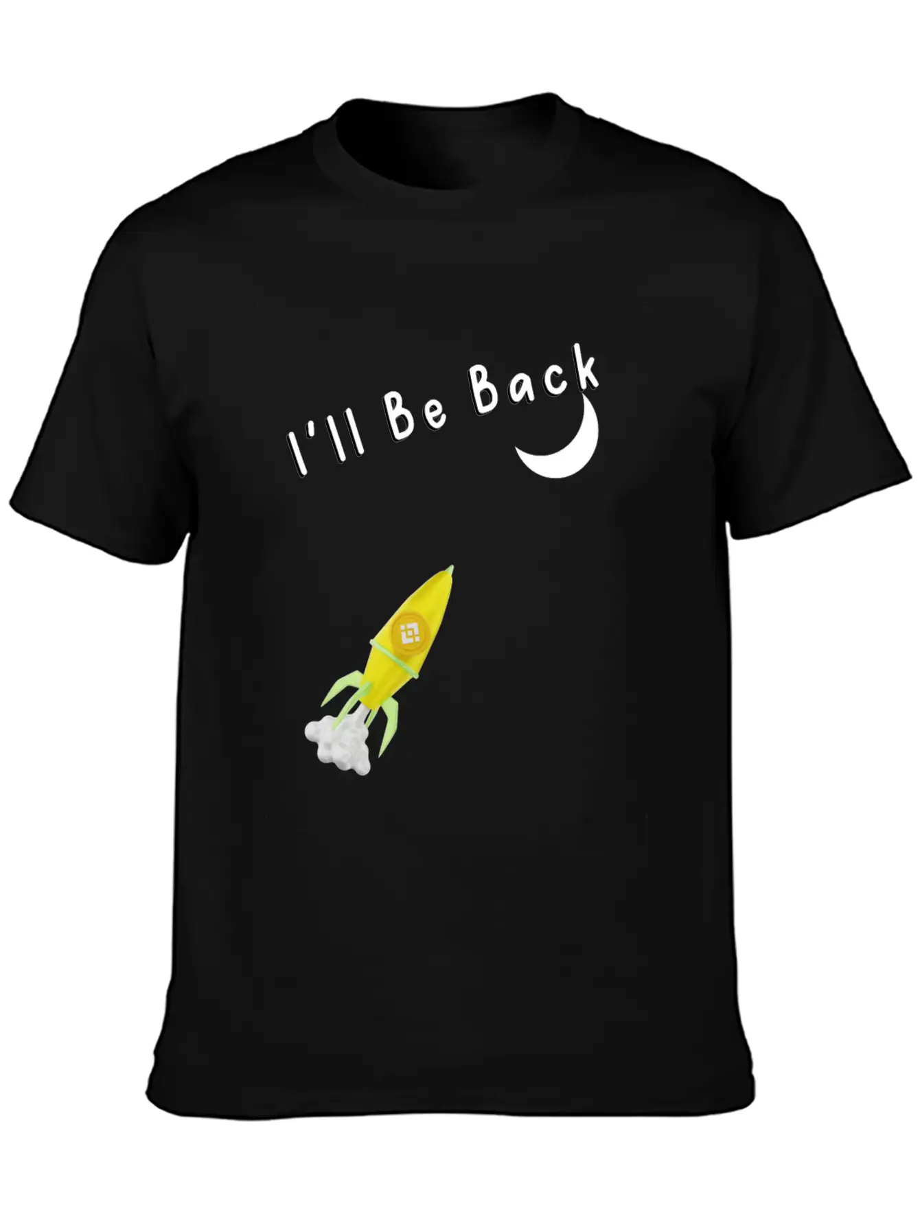 I'll Be Back To The Moon Rocket Spaceship Crypto C Classic Cotton Tee – Unisex Comfort For Any Season