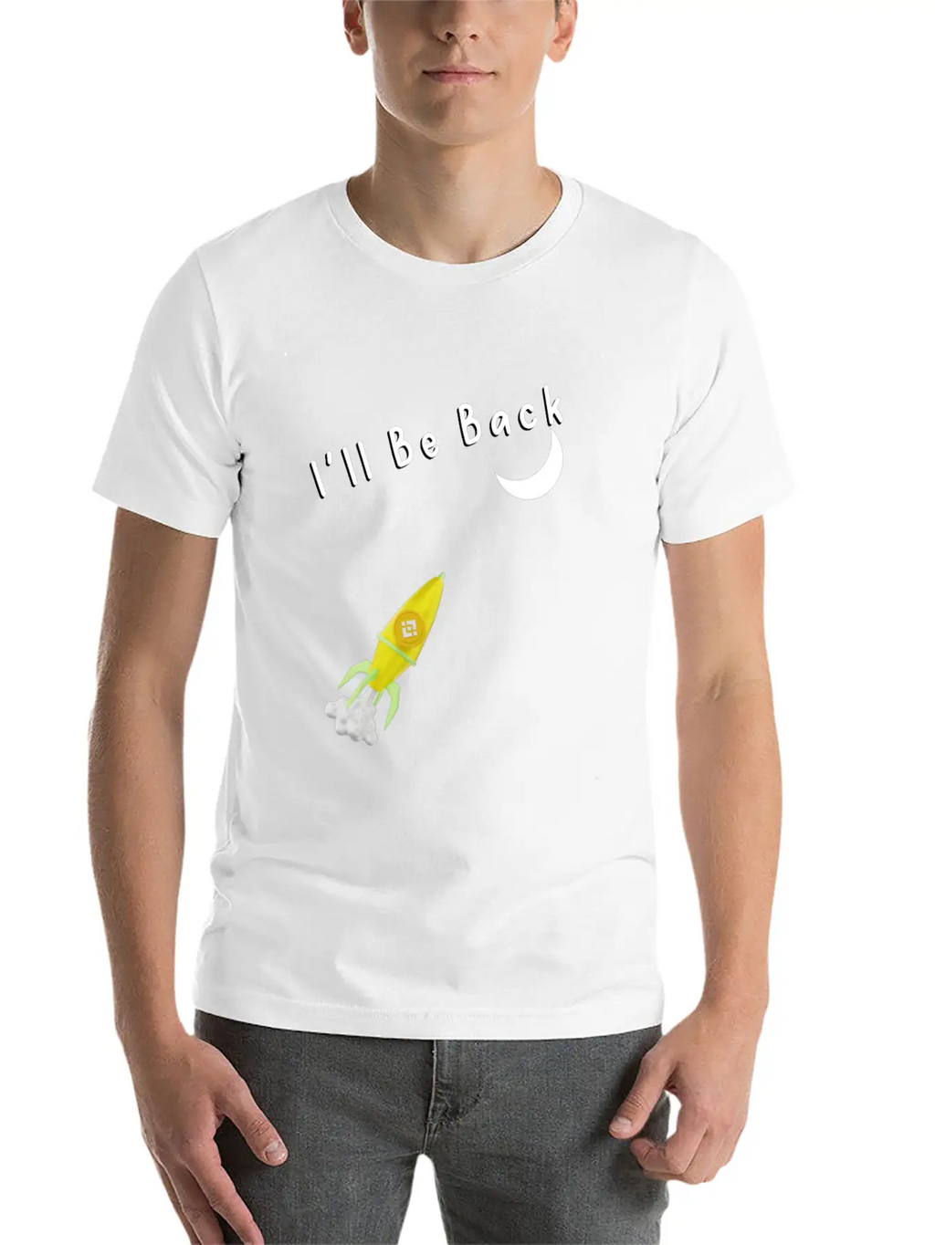 I'll Be Back To The Moon Rocket Spaceship Crypto C Classic Cotton Tee – Unisex Comfort For Any Season