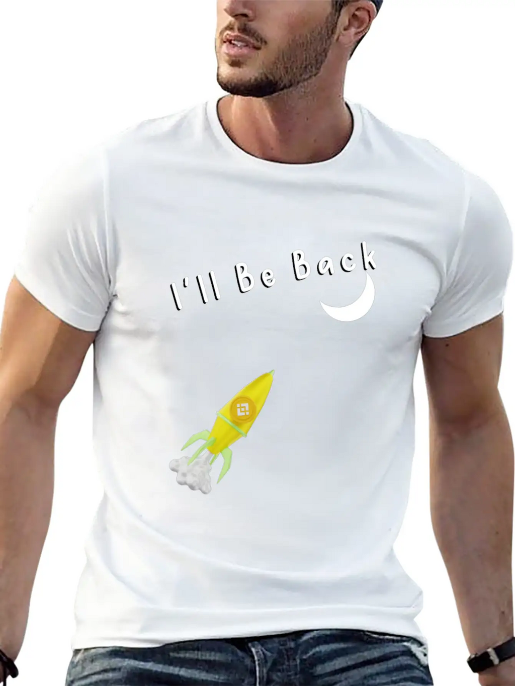 I'll Be Back To The Moon Rocket Spaceship Crypto C Classic Cotton Tee – Unisex Comfort For Any Season