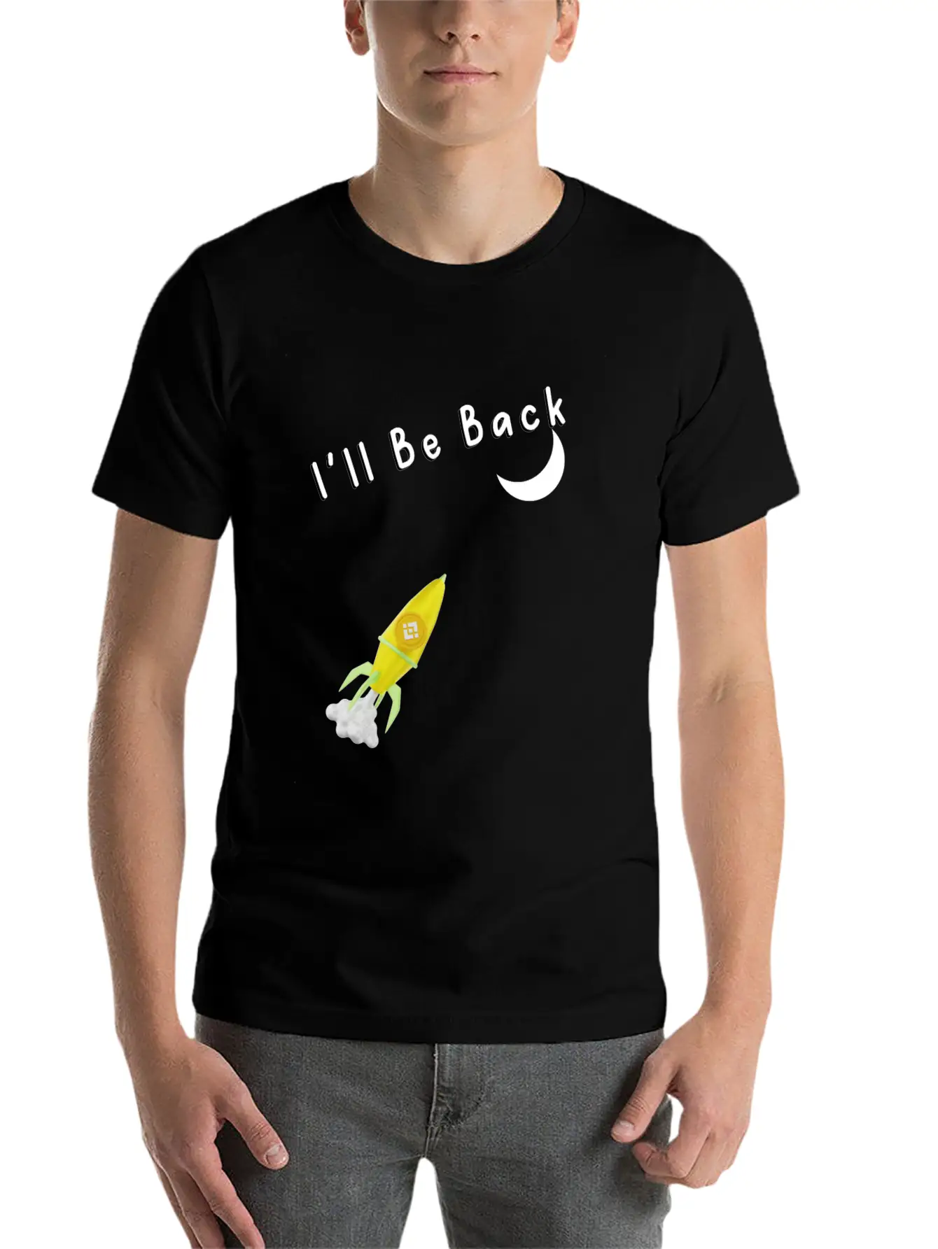 I'll Be Back To The Moon Rocket Spaceship Crypto C Classic Cotton Tee – Unisex Comfort For Any Season
