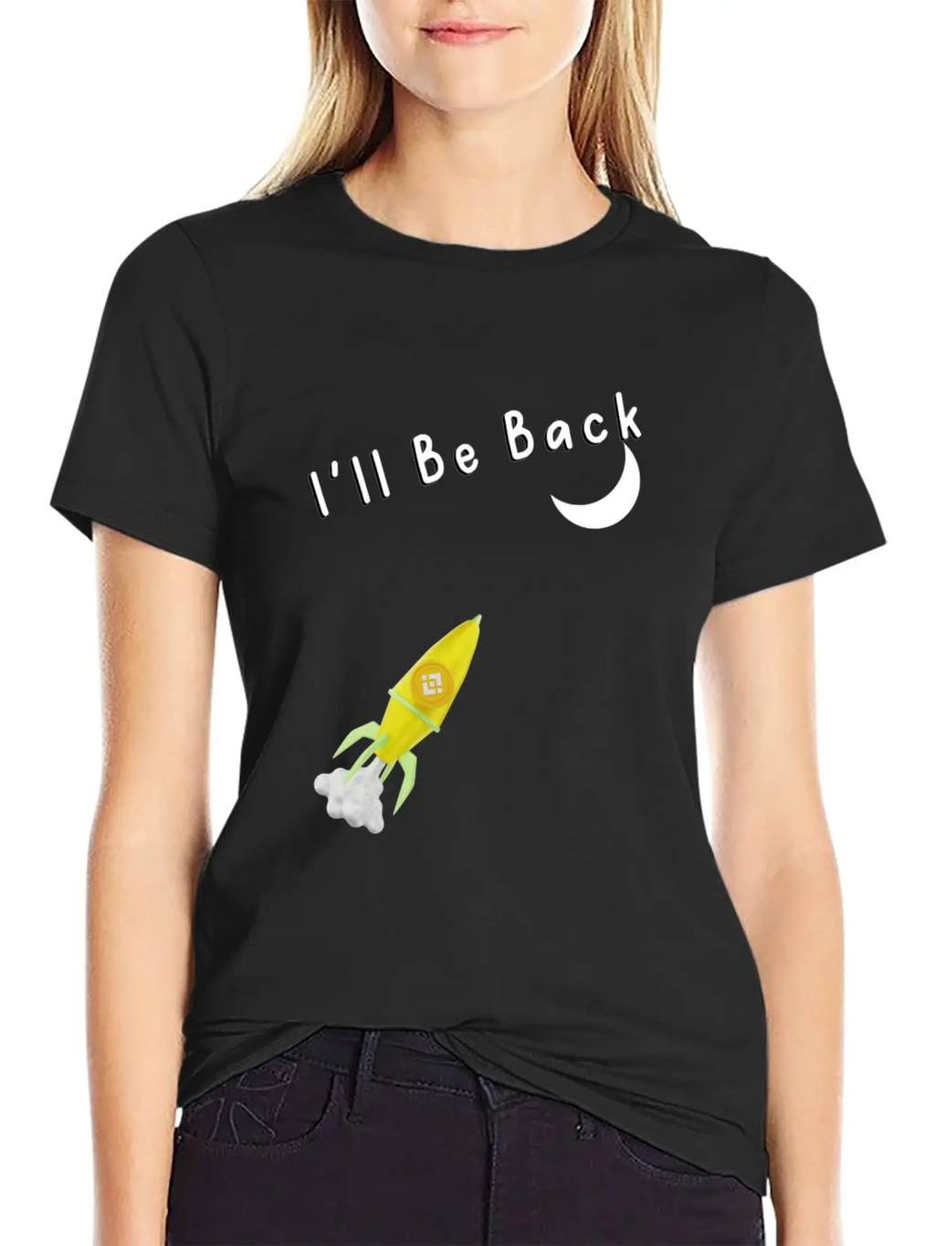 I'll Be Back To The Moon Rocket Spaceship Crypto C Classic Cotton Tee – Unisex Comfort For Any Season