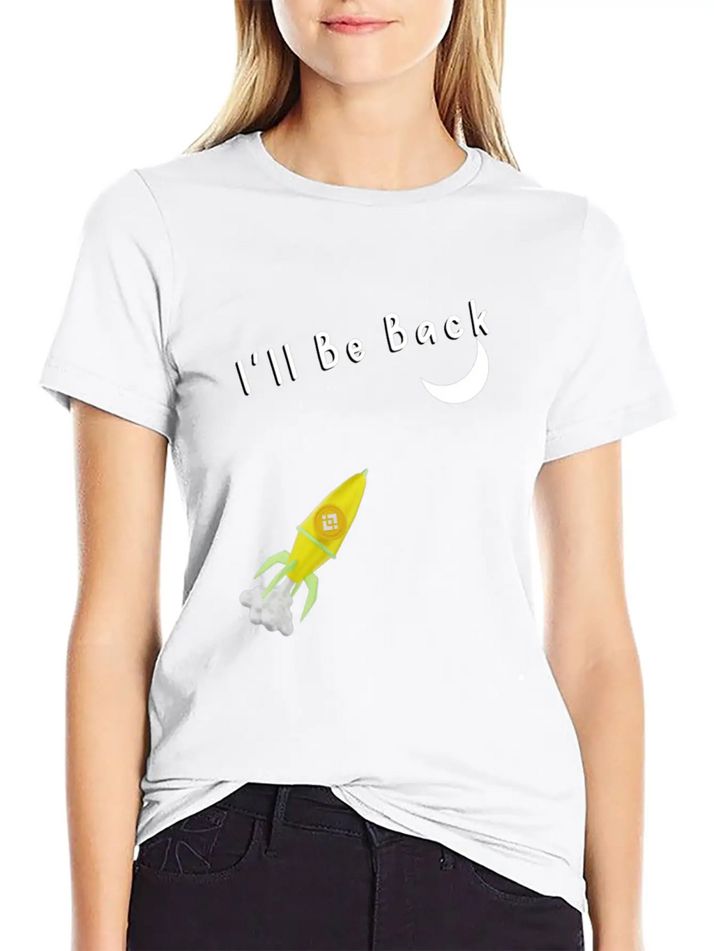 I'll Be Back To The Moon Rocket Spaceship Crypto C Classic Cotton Tee – Unisex Comfort For Any Season