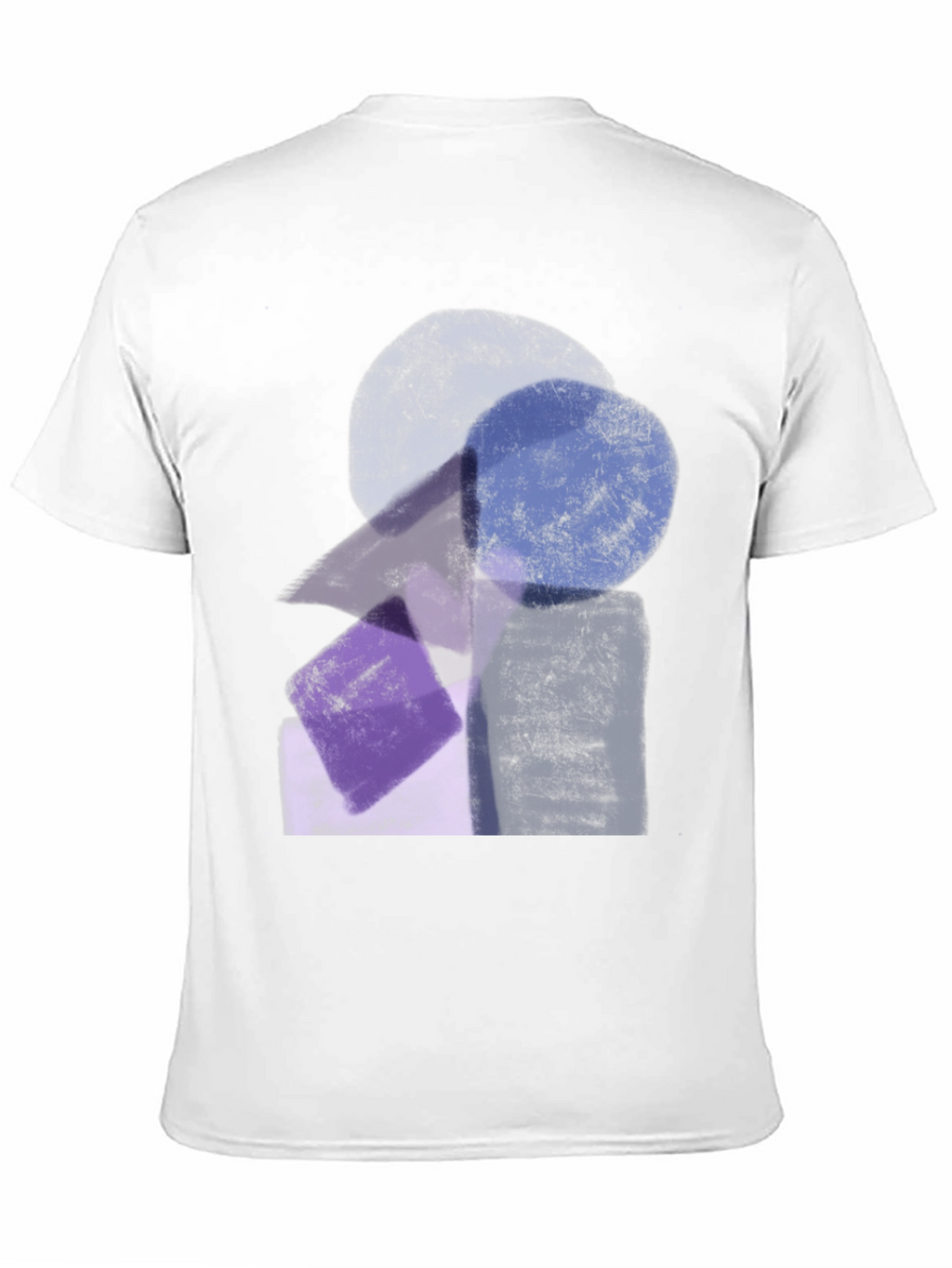 Abstract Geometric Print Black Crew Neck T-Shirt