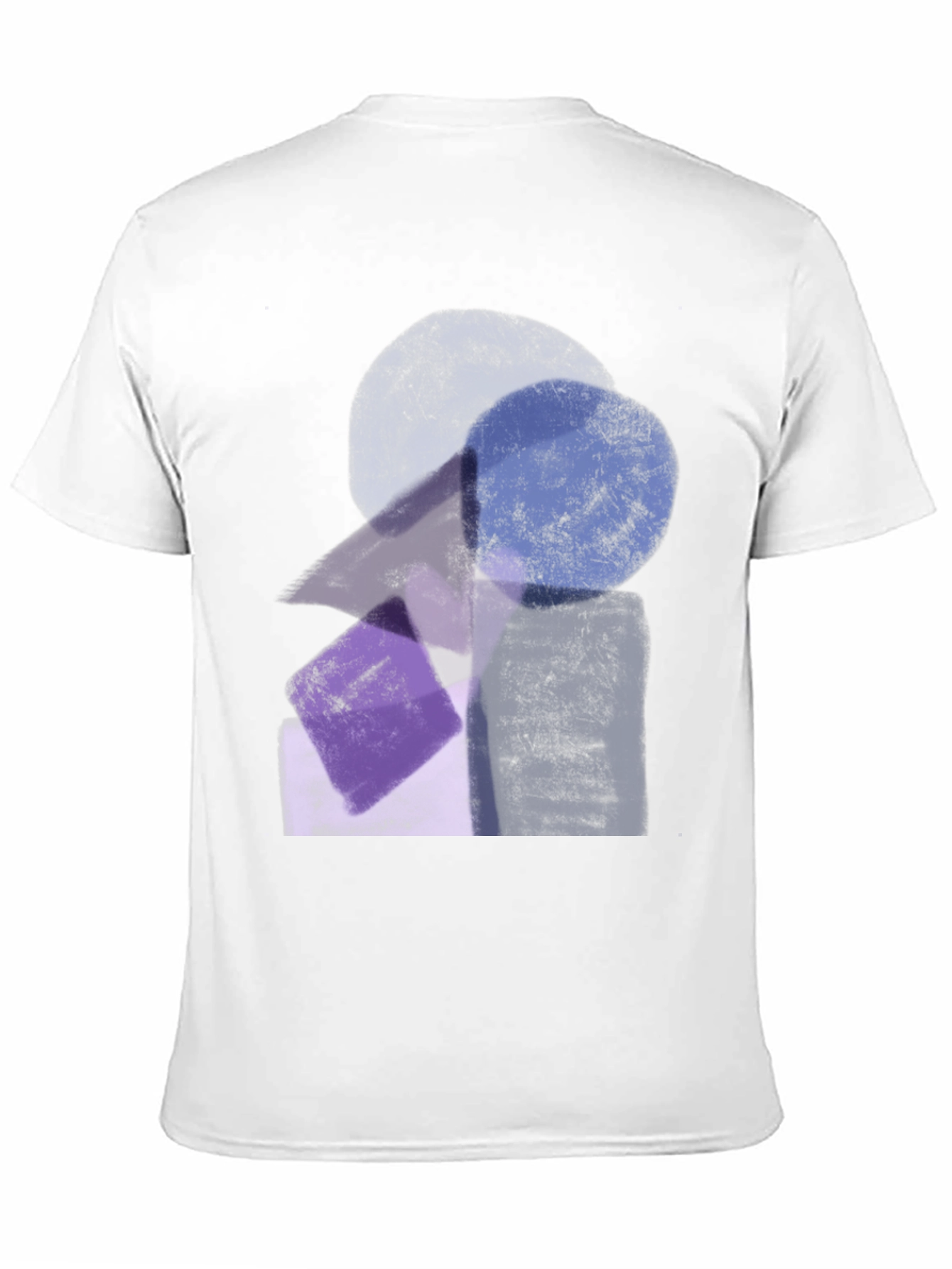 Abstract Geometric Print Black Crew Neck T-Shirt