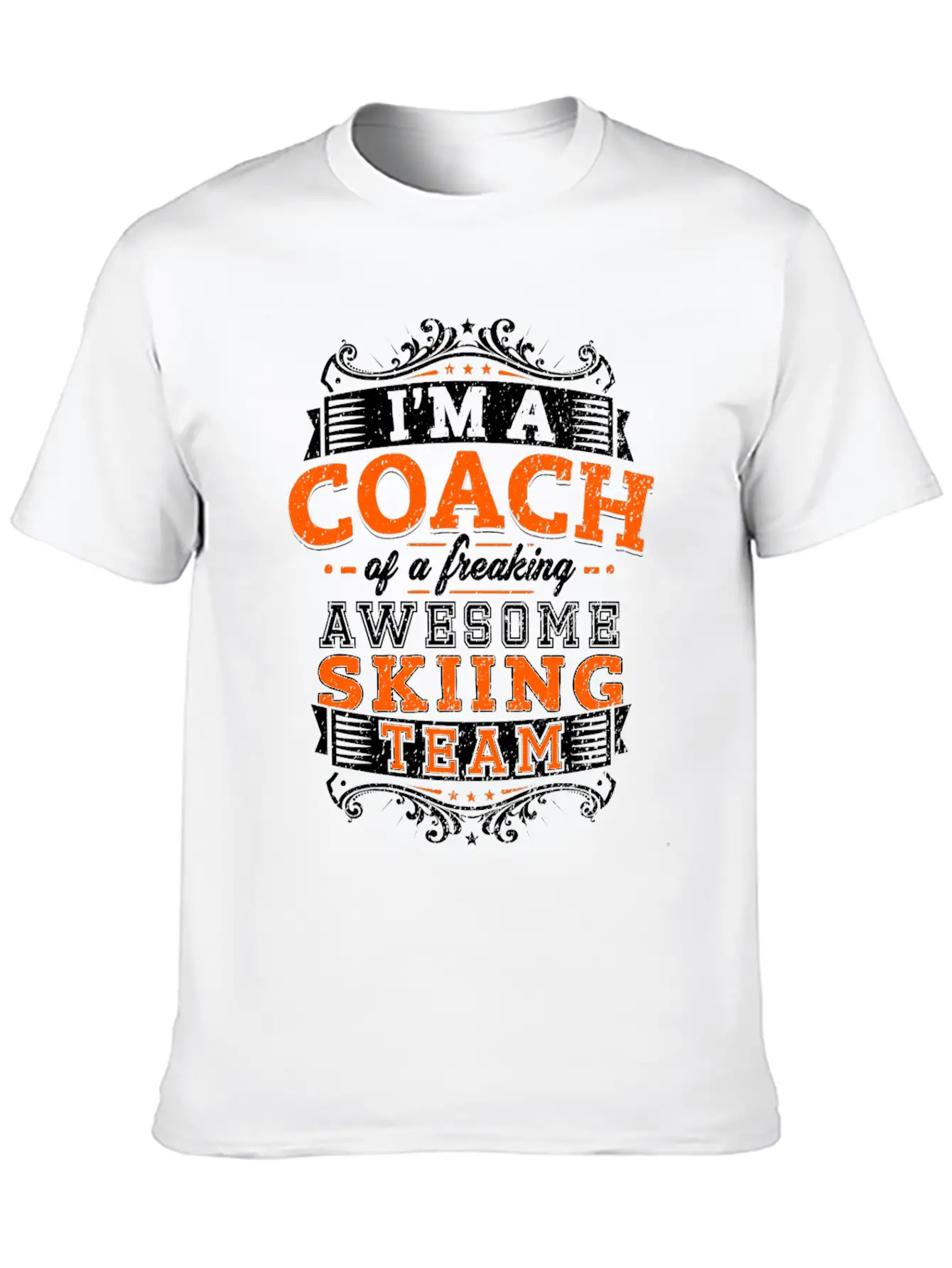 I'm A Coach Of A Freaking Awesome Skiing Team Timeless Short Sleeve Tee – Comfy And Minimalist Design