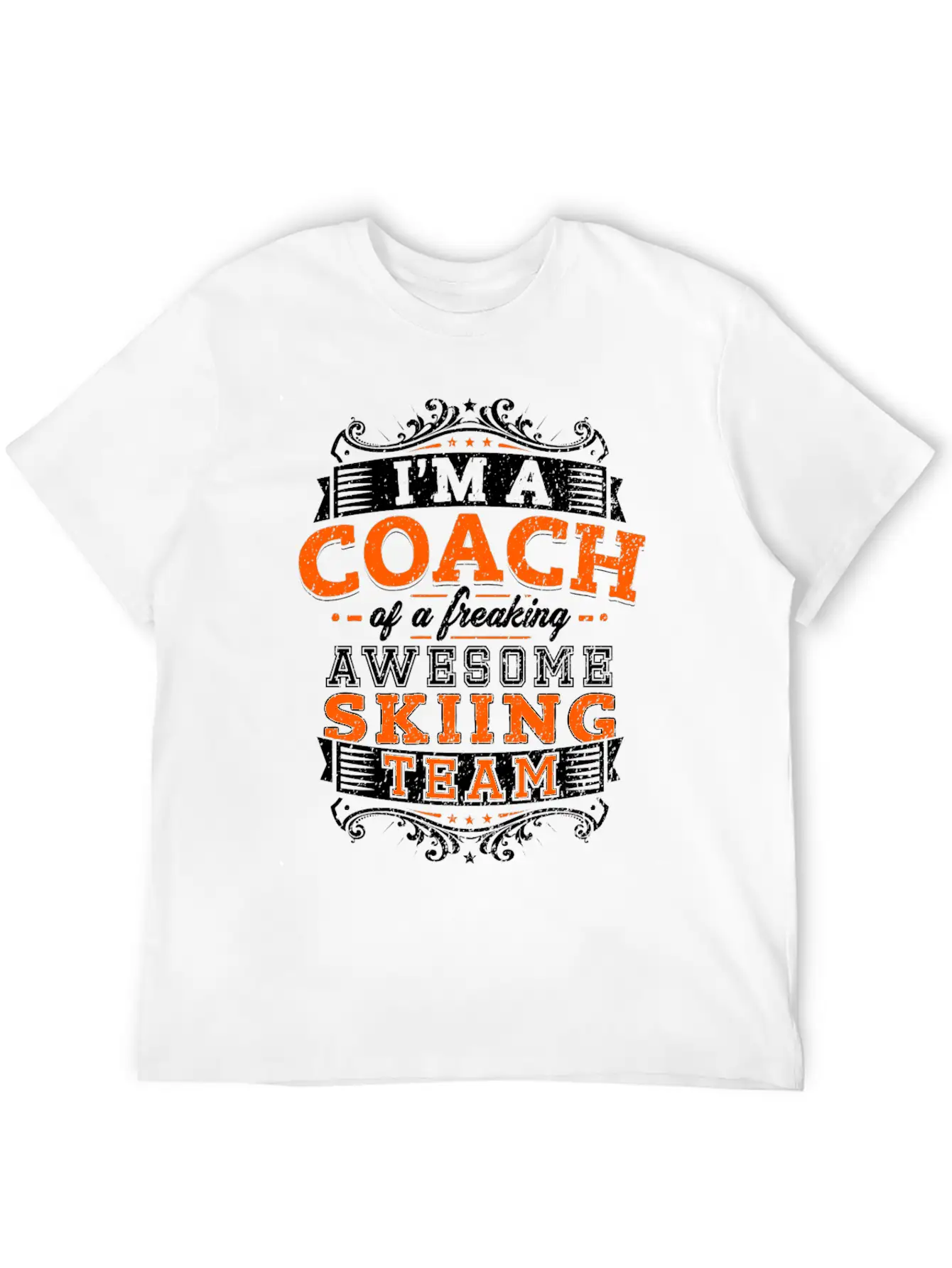 I'm A Coach Of A Freaking Awesome Skiing Team Timeless Short Sleeve Tee – Comfy And Minimalist Design