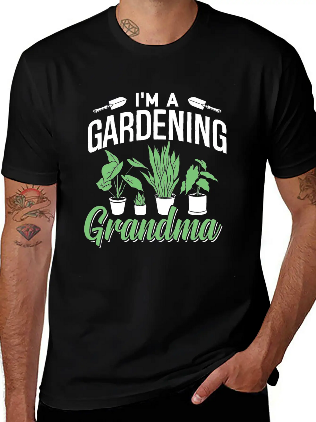 I'm A Gardening Grandma Gardener Granny Garden Basic Graphic T-Shirt – Daily Comfort In Soft Cotton