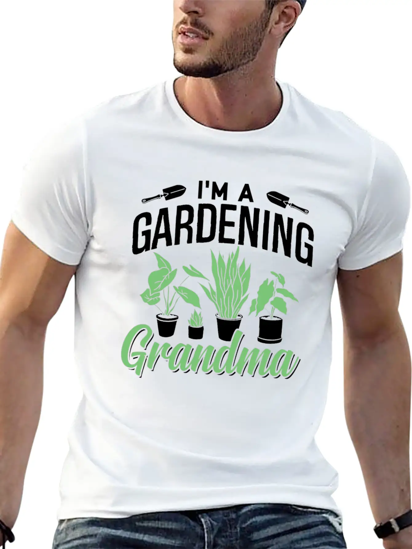 I'm A Gardening Grandma Gardener Granny Garden Basic Graphic T-Shirt – Daily Comfort In Soft Cotton