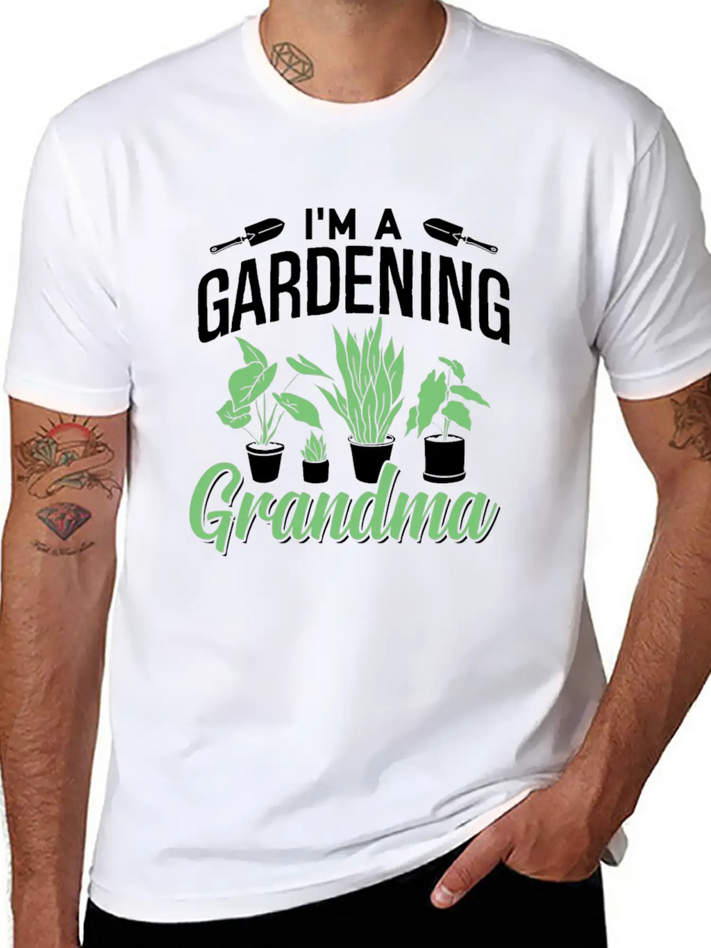 I'm A Gardening Grandma Gardener Granny Garden Basic Graphic T-Shirt – Daily Comfort In Soft Cotton