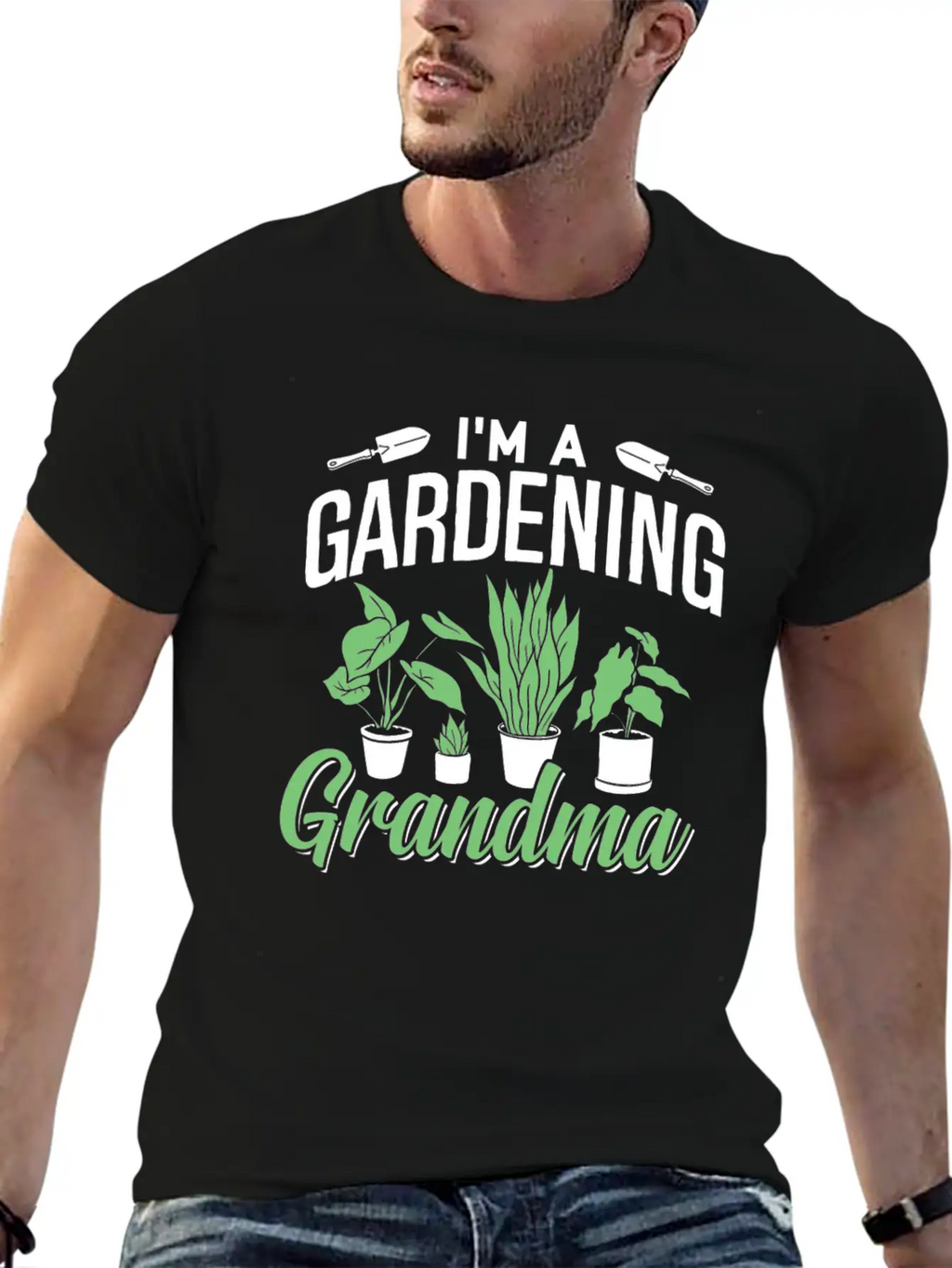 I'm A Gardening Grandma Gardener Granny Garden Basic Graphic T-Shirt – Daily Comfort In Soft Cotton