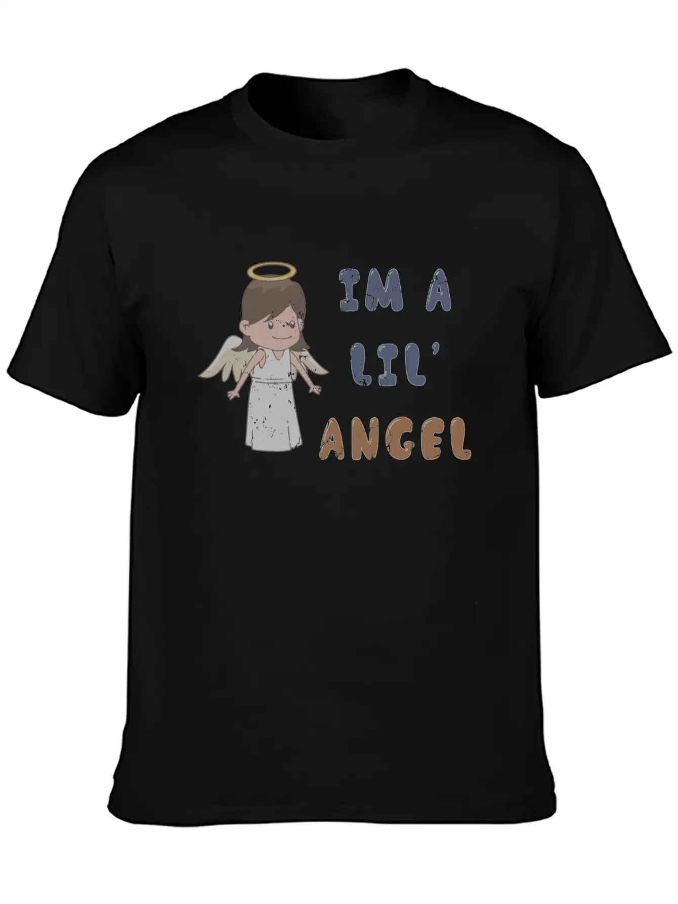 I'm A Lil' Angel 1970s Cute Punk Rock Ironic Breathable Soft Cotton T-Shirt – Timeless Casual Look