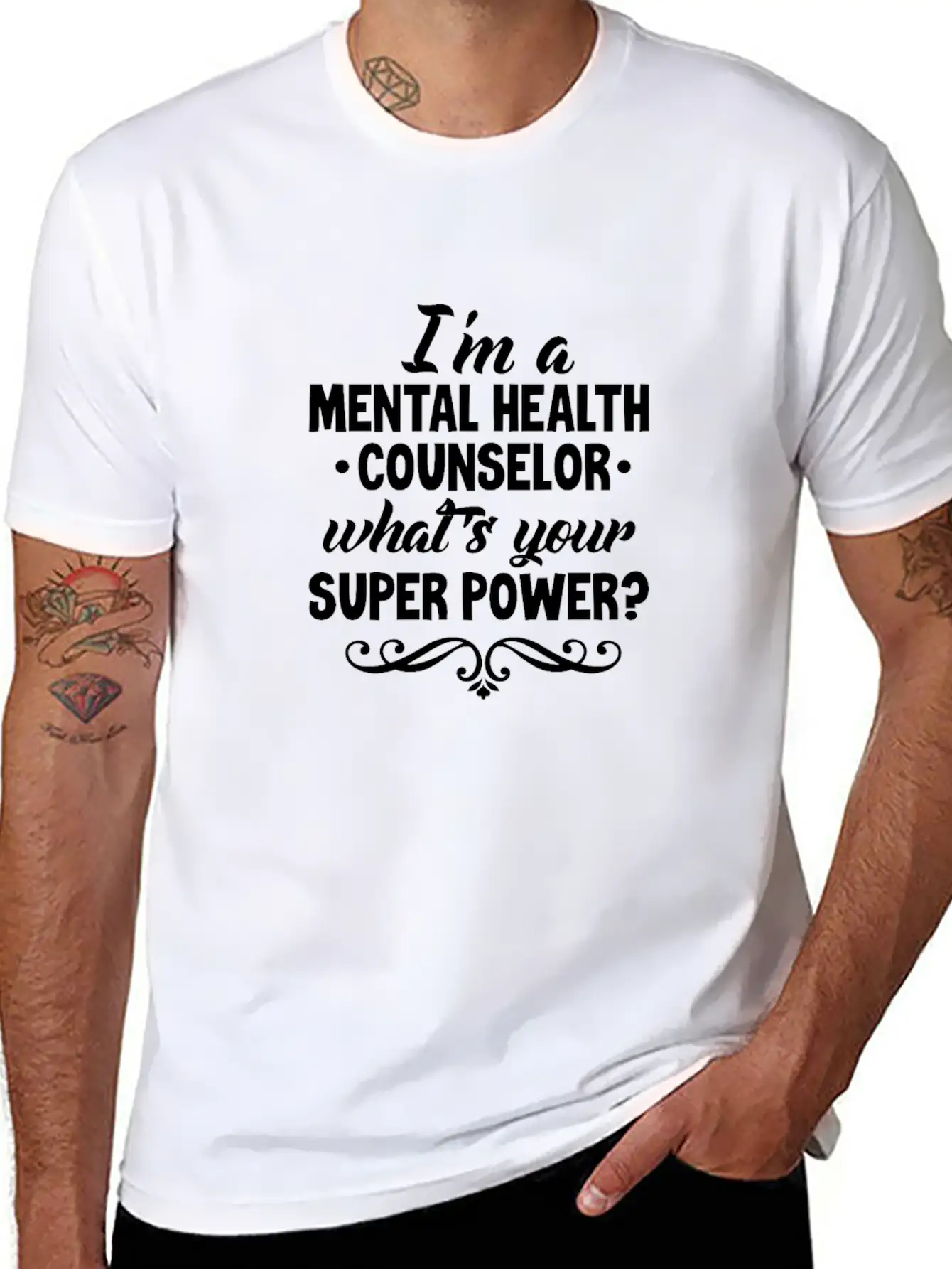 I'm A Mental Health Counselor Breathable Graphic T-Shirt – Perfect For Casual Days