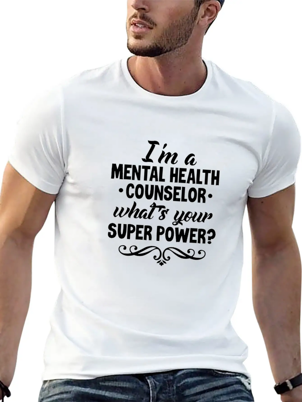 I'm A Mental Health Counselor Breathable Graphic T-Shirt – Perfect For Casual Days