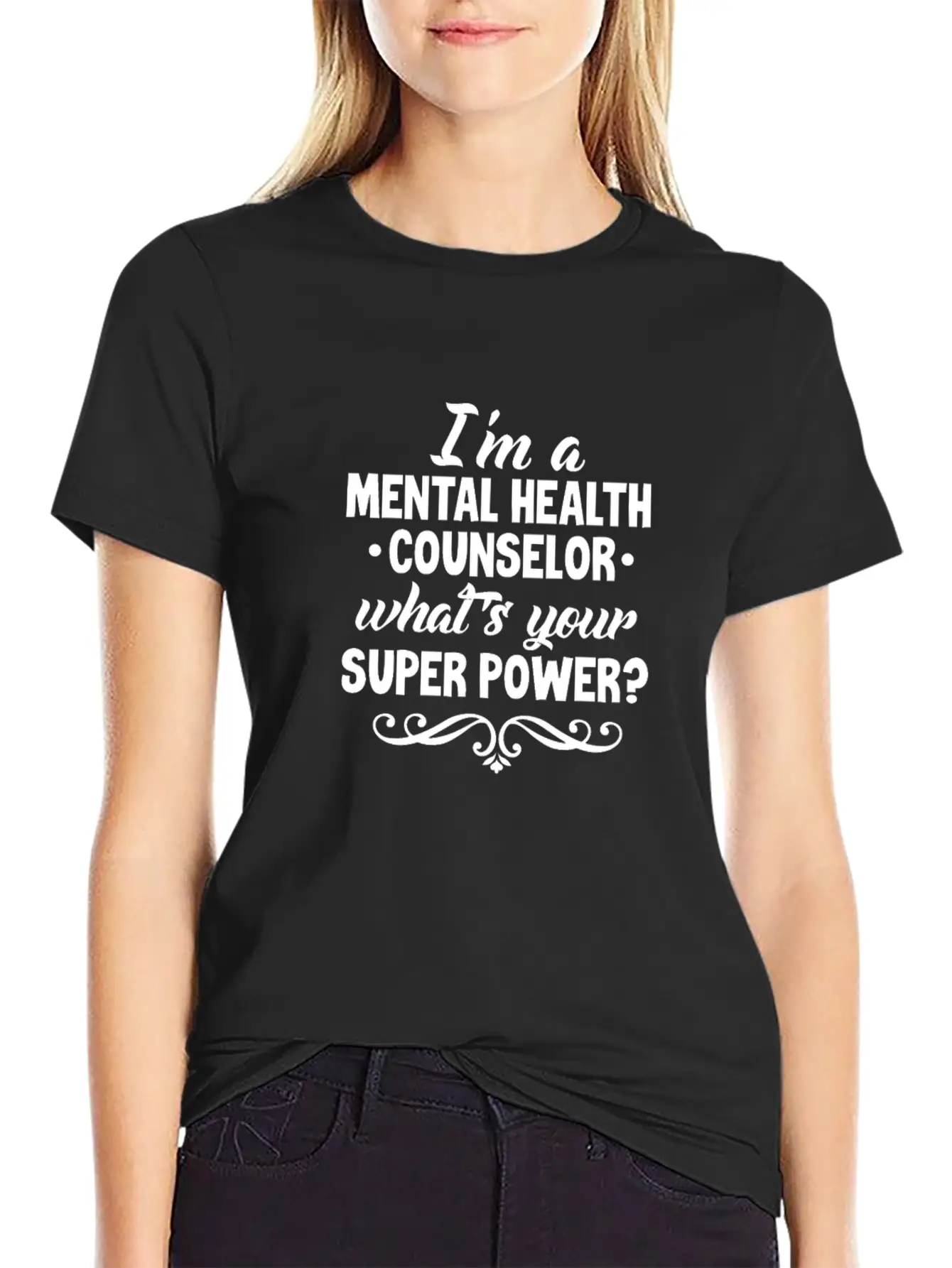 I'm A Mental Health Counselor Breathable Graphic T-Shirt – Perfect For Casual Days