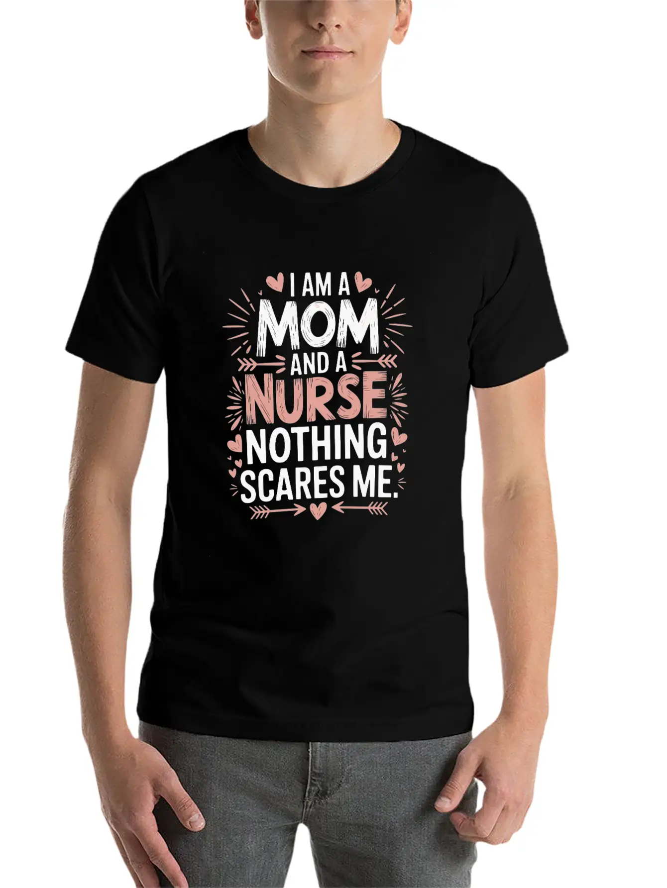 I'm A Mom And A Nurse Nothing Scares Me Bold Classic Cotton Tee – Unisex Comfort For Any Season