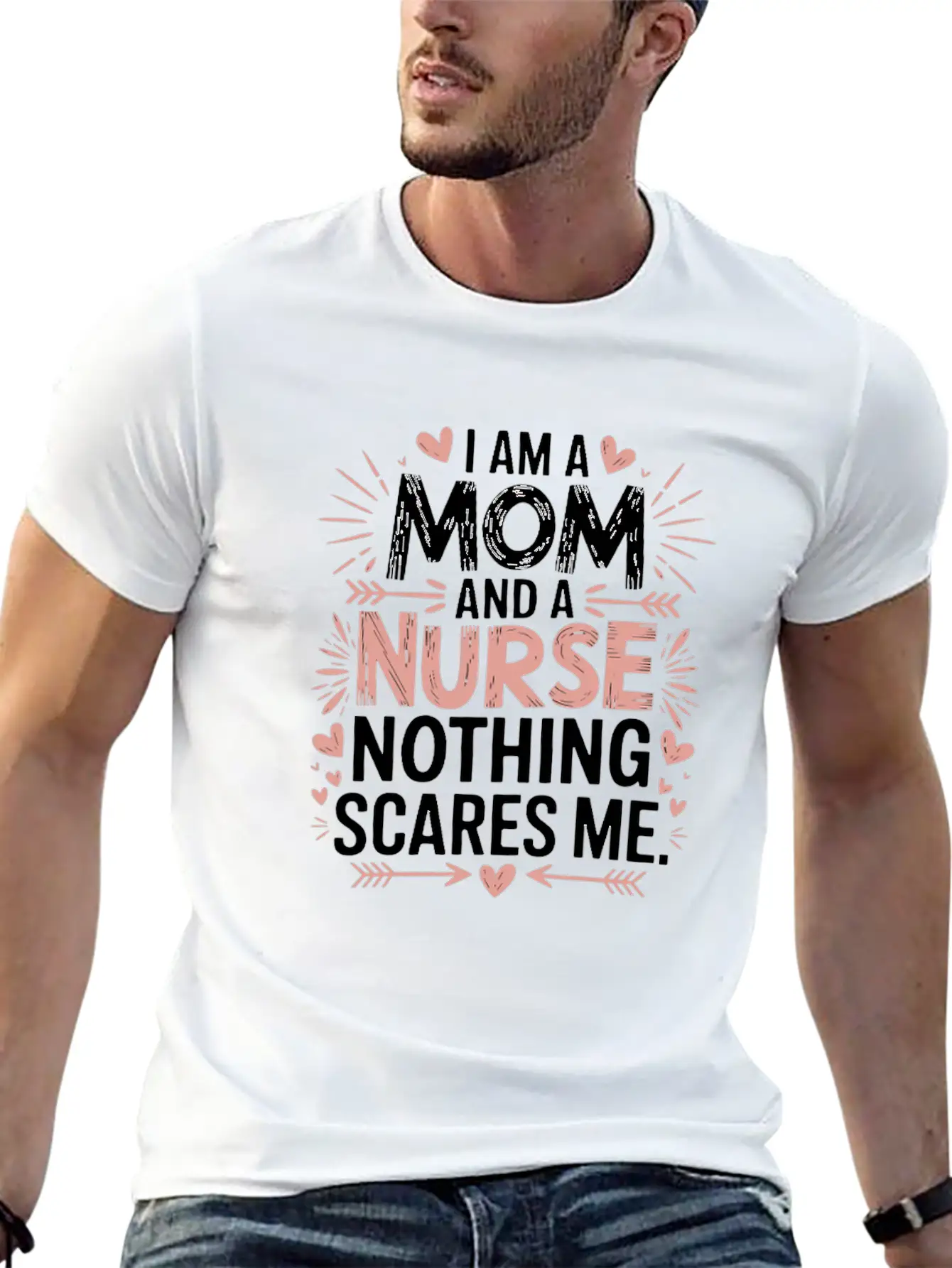 I'm A Mom And A Nurse Nothing Scares Me Bold Classic Cotton Tee – Unisex Comfort For Any Season