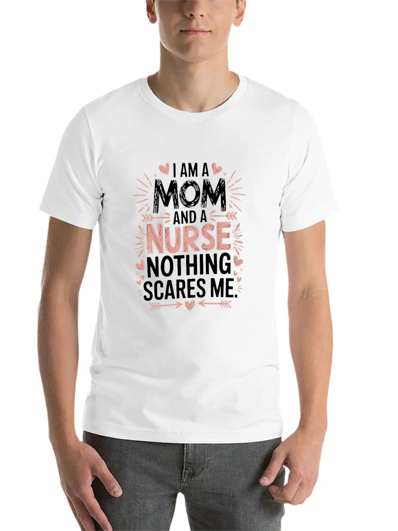I'm A Mom And A Nurse Nothing Scares Me Bold Classic Cotton Tee – Unisex Comfort For Any Season