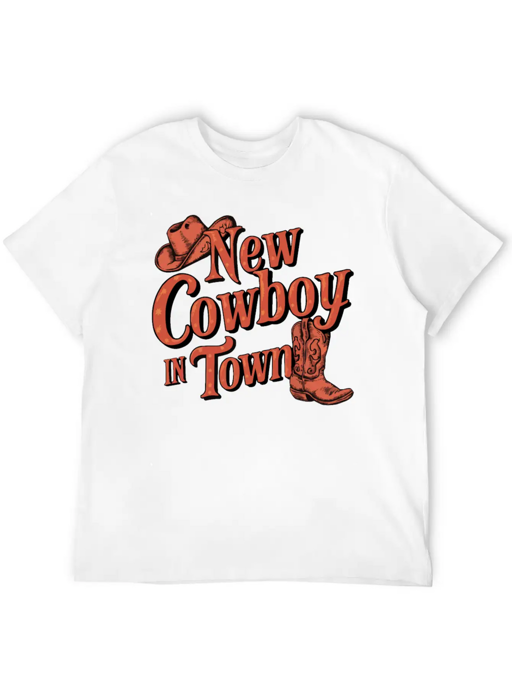I'm A New Cowboy In Town Relaxed Everyday Tee – Lightweight And Durable Cotton