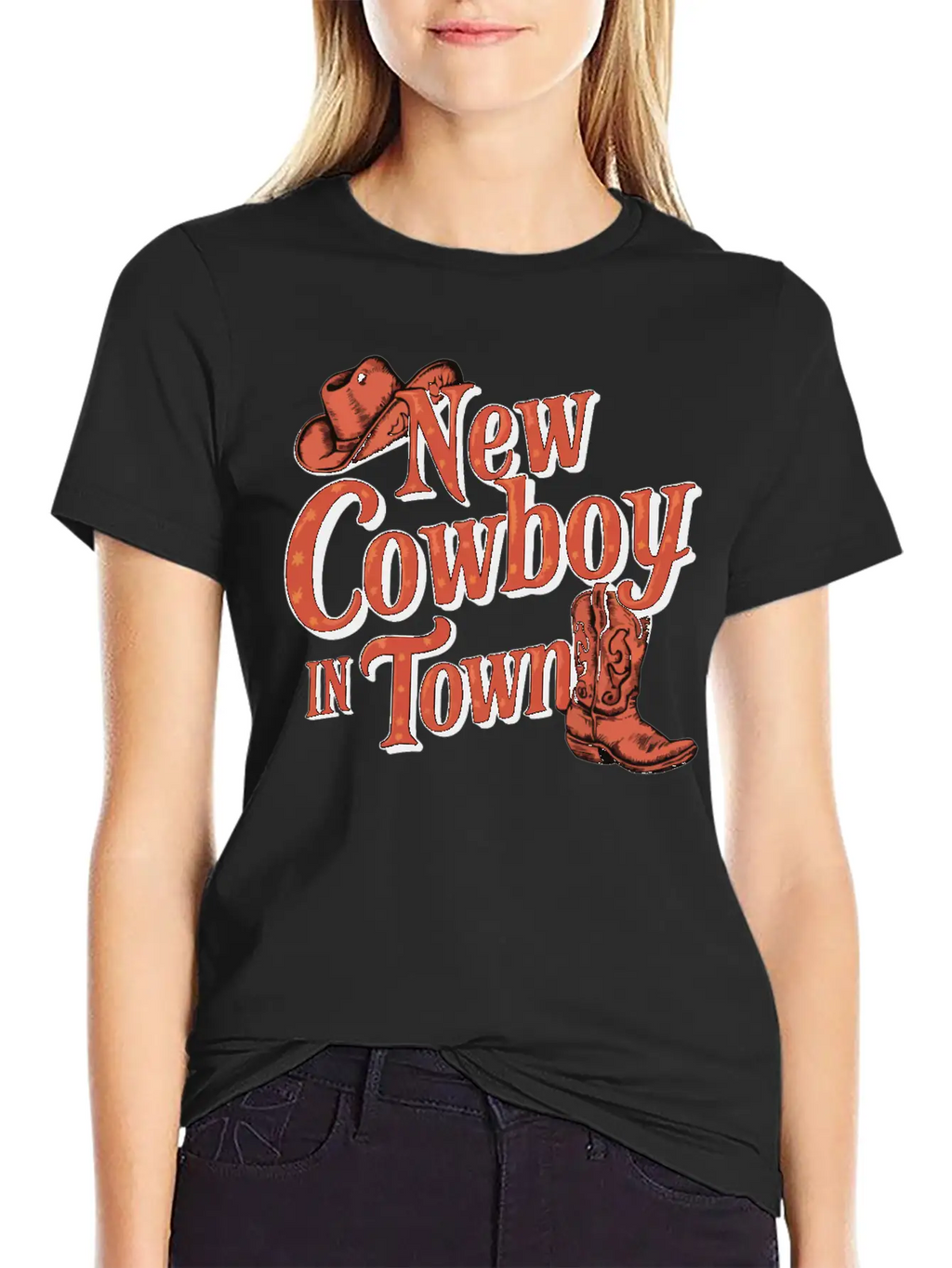I'm A New Cowboy In Town Relaxed Everyday Tee – Lightweight And Durable Cotton