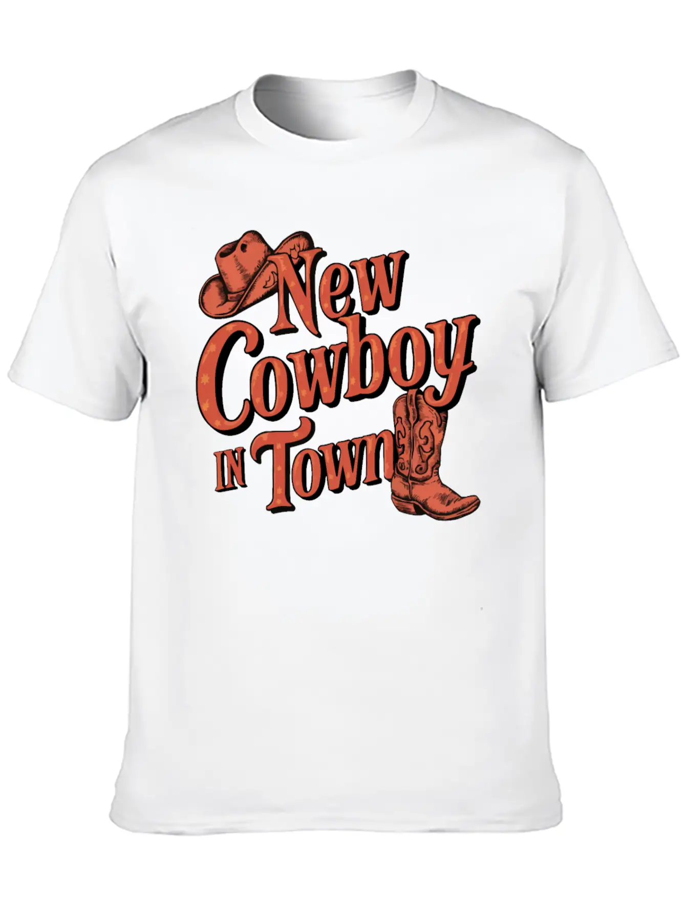 I'm A New Cowboy In Town Relaxed Everyday Tee – Lightweight And Durable Cotton