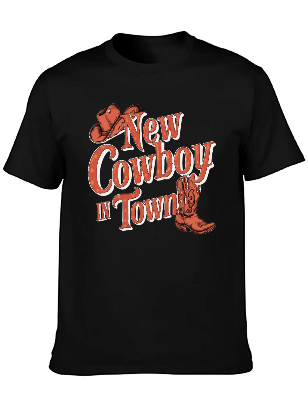 I'm A New Cowboy In Town Relaxed Everyday Tee – Lightweight And Durable Cotton