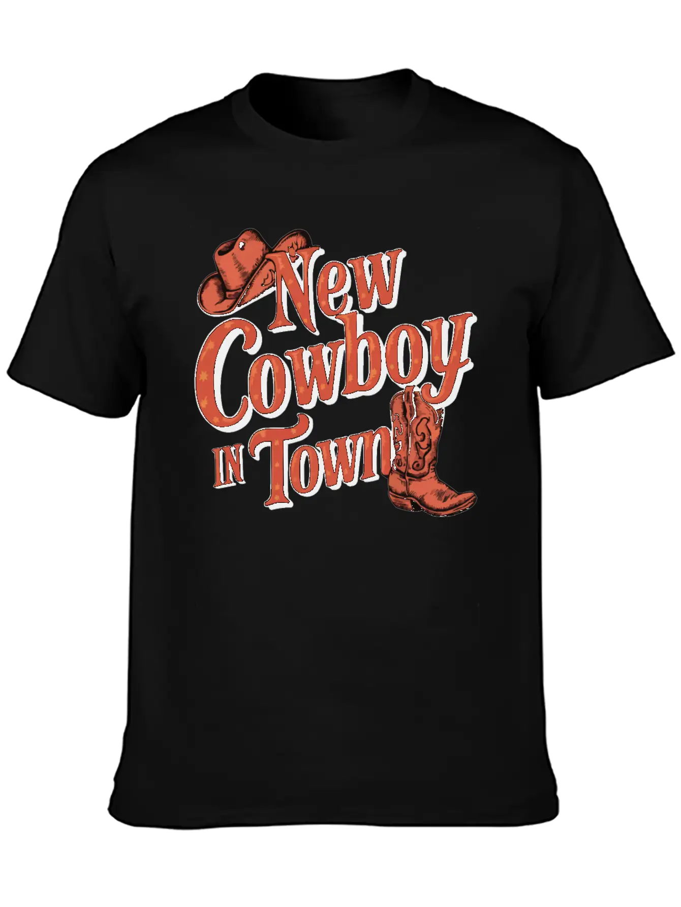 I'm A New Cowboy In Town Relaxed Everyday Tee – Lightweight And Durable Cotton