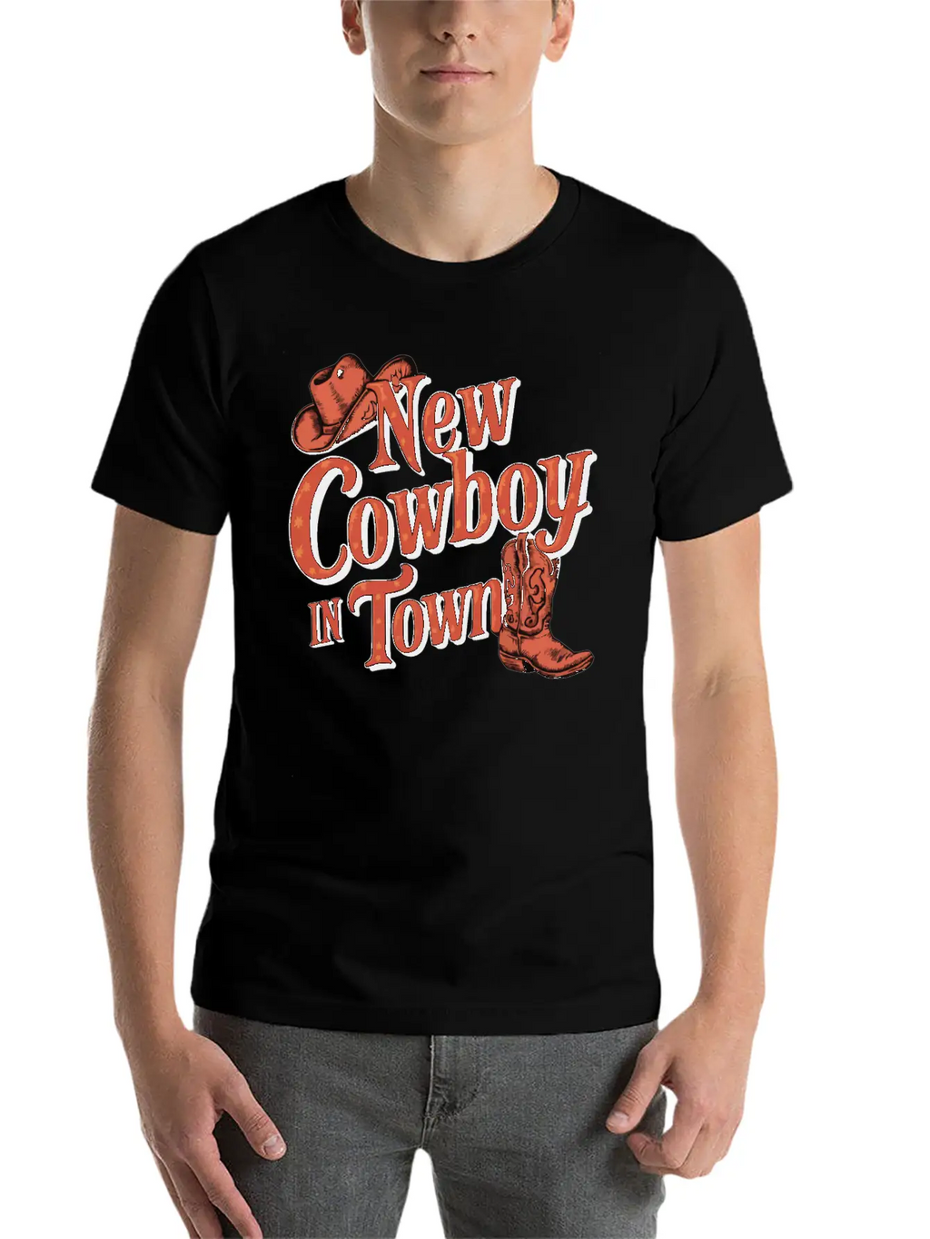 I'm A New Cowboy In Town Relaxed Everyday Tee – Lightweight And Durable Cotton