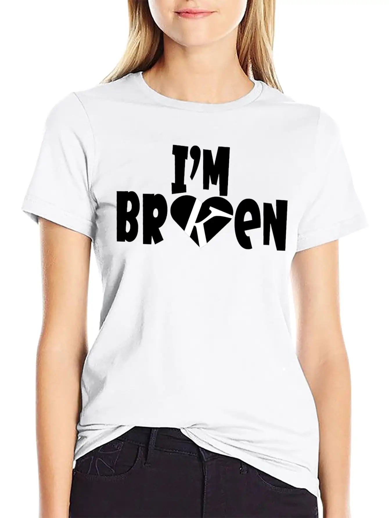 I'm Broken I'm Okay Depression Quote Classic Cotton Tee – Unisex Comfort For Any Season