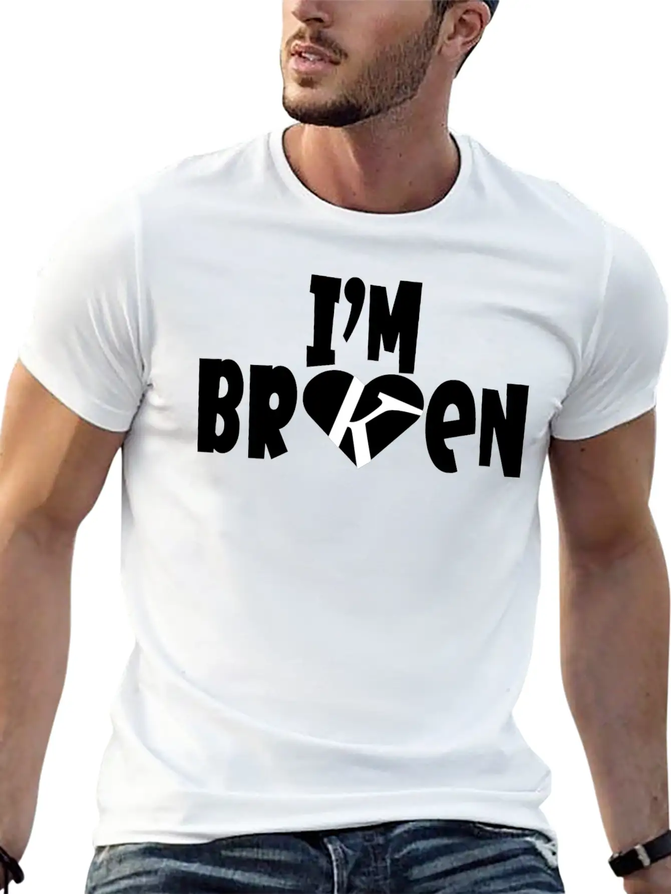I'm Broken I'm Okay Depression Quote Classic Cotton Tee – Unisex Comfort For Any Season
