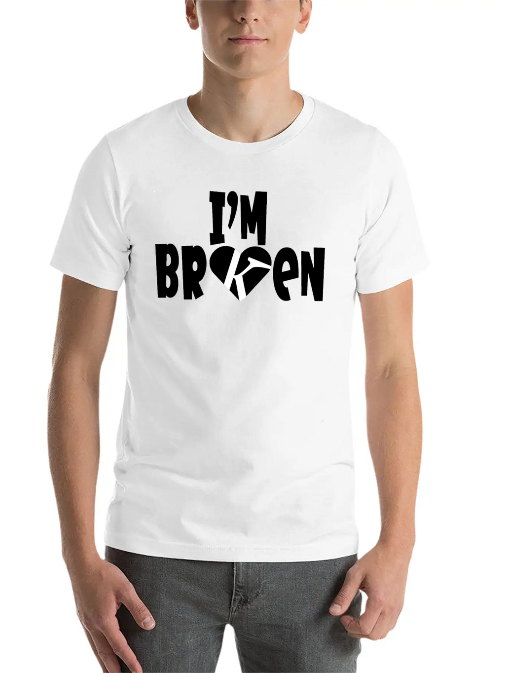I'm Broken I'm Okay Depression Quote Classic Cotton Tee – Unisex Comfort For Any Season