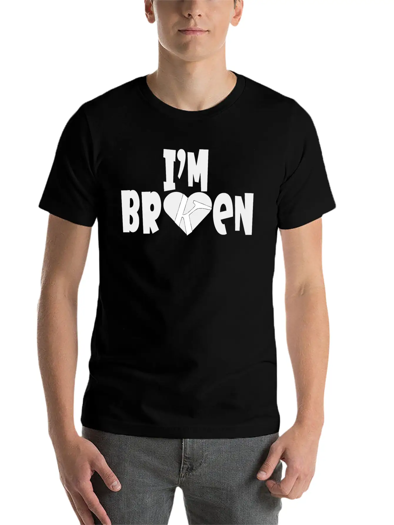 I'm Broken I'm Okay Depression Quote Classic Cotton Tee – Unisex Comfort For Any Season