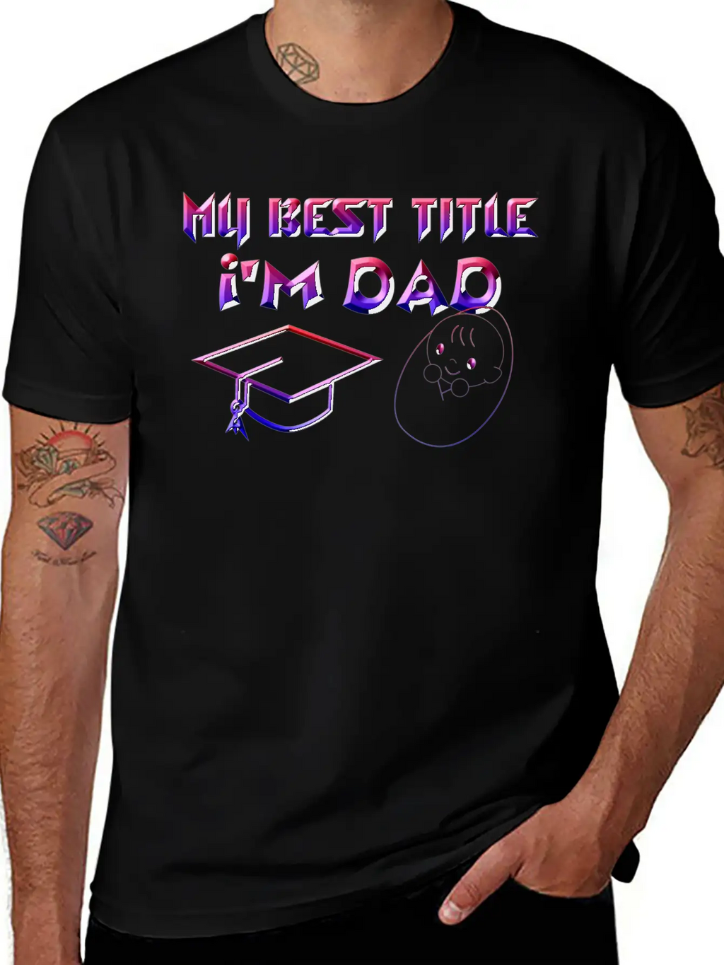 I'm Dad With Proud Essential Cotton Tee For Daily Outfits – Unisex Style
