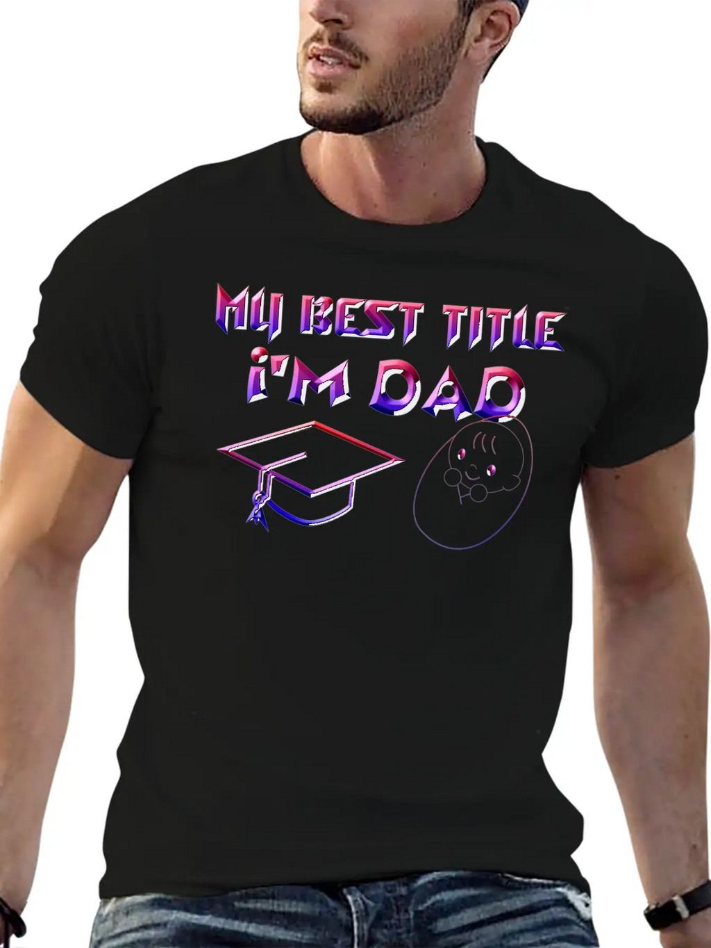 I'm Dad With Proud Essential Cotton Tee For Daily Outfits – Unisex Style