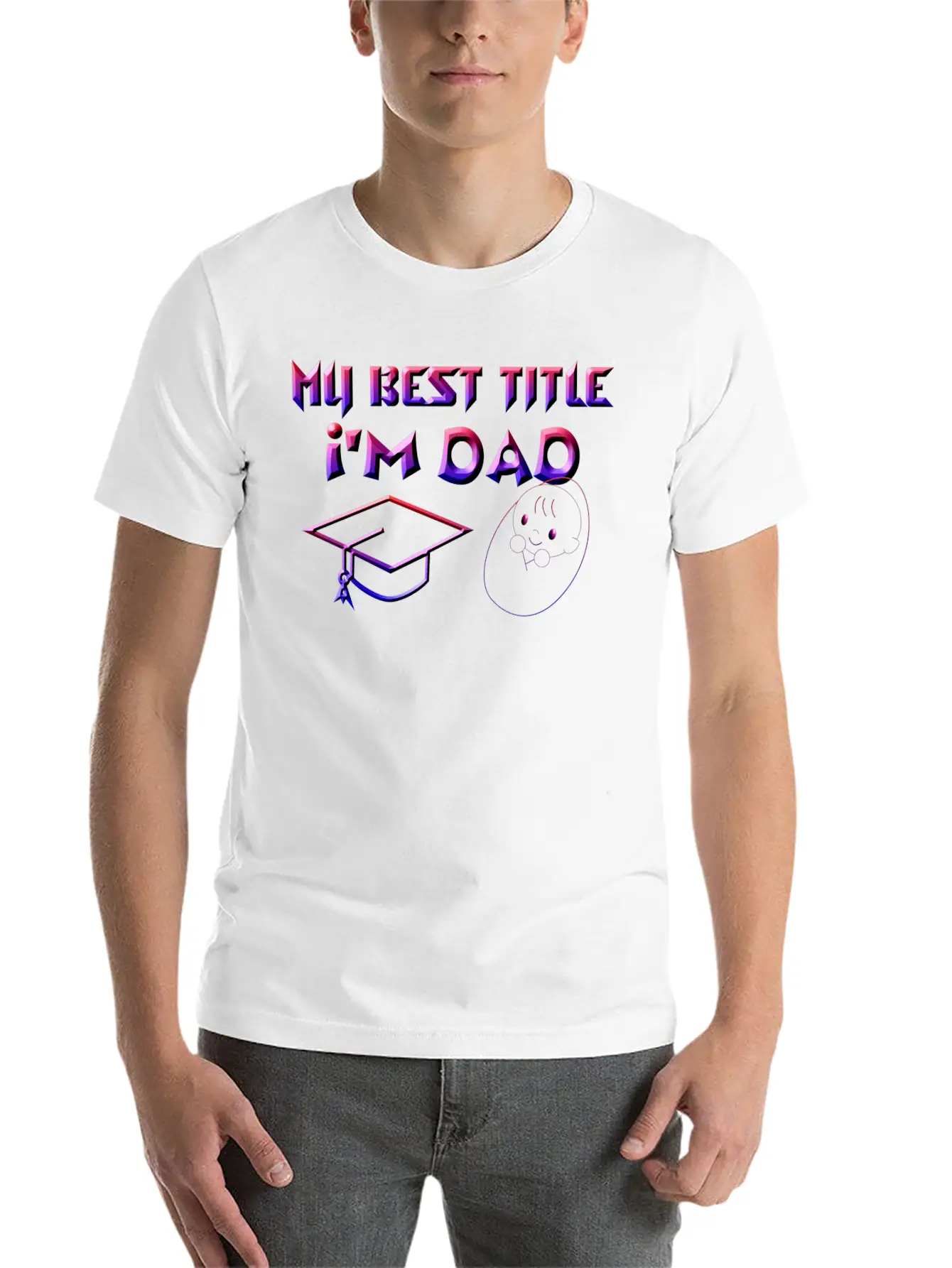 I'm Dad With Proud Essential Cotton Tee For Daily Outfits – Unisex Style