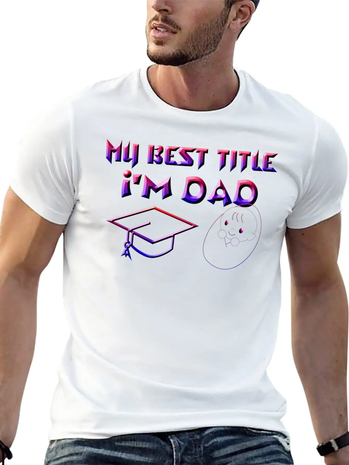 I'm Dad With Proud Essential Cotton Tee For Daily Outfits – Unisex Style