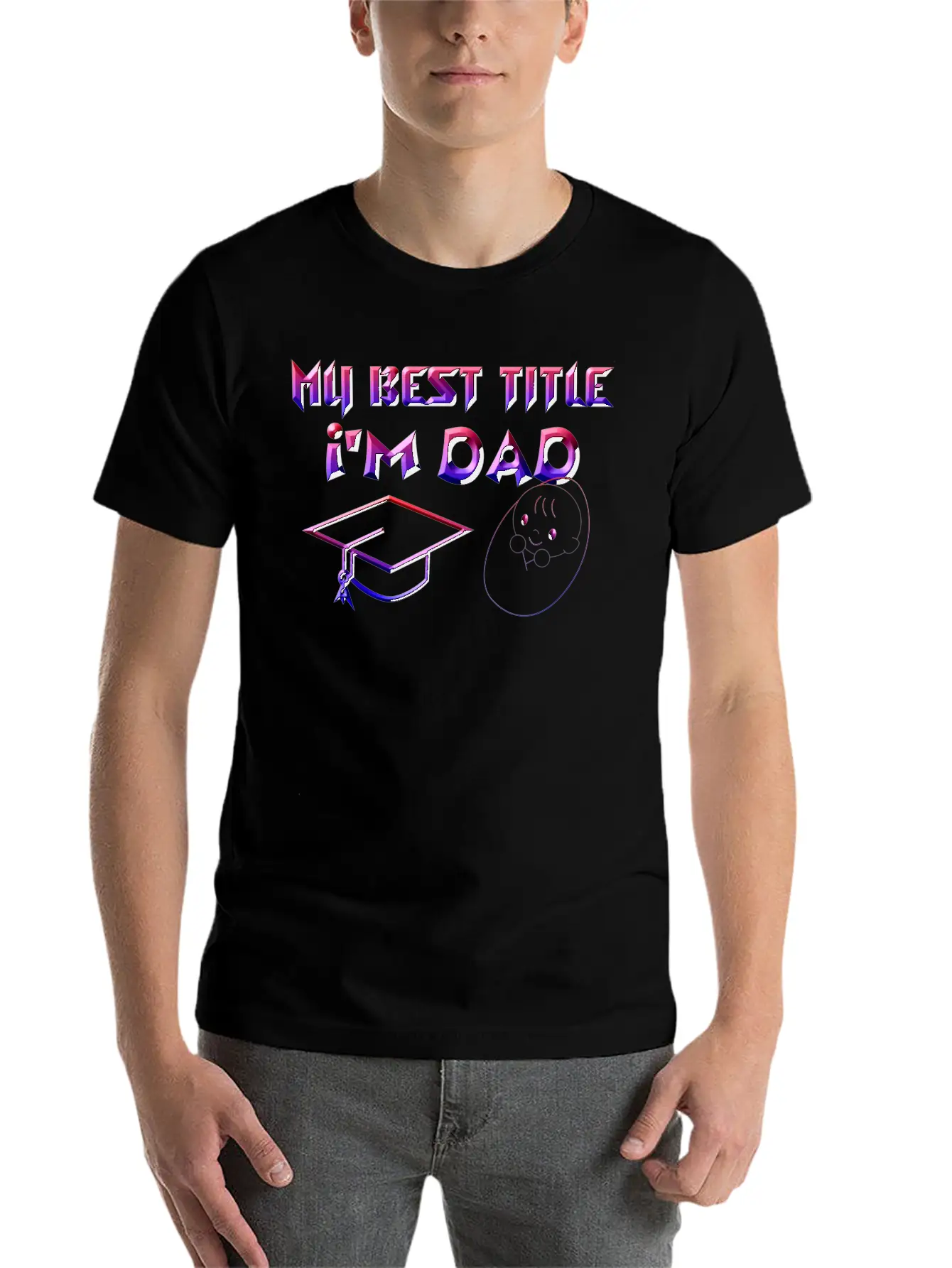 I'm Dad With Proud Essential Cotton Tee For Daily Outfits – Unisex Style