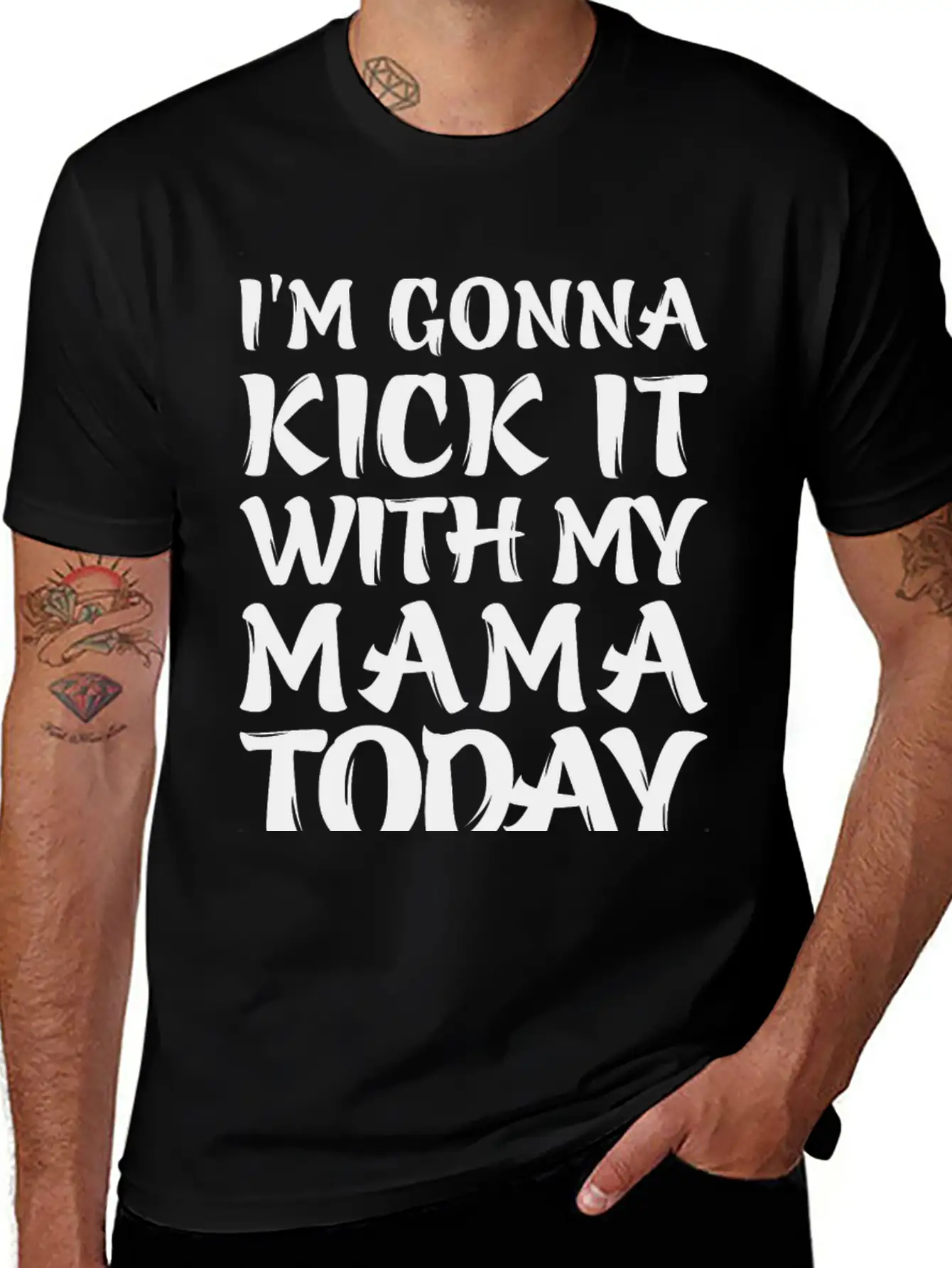 I'm Gonna Kick It With My Mama Today Classic Cotton Tee – Unisex Comfort For Any Season