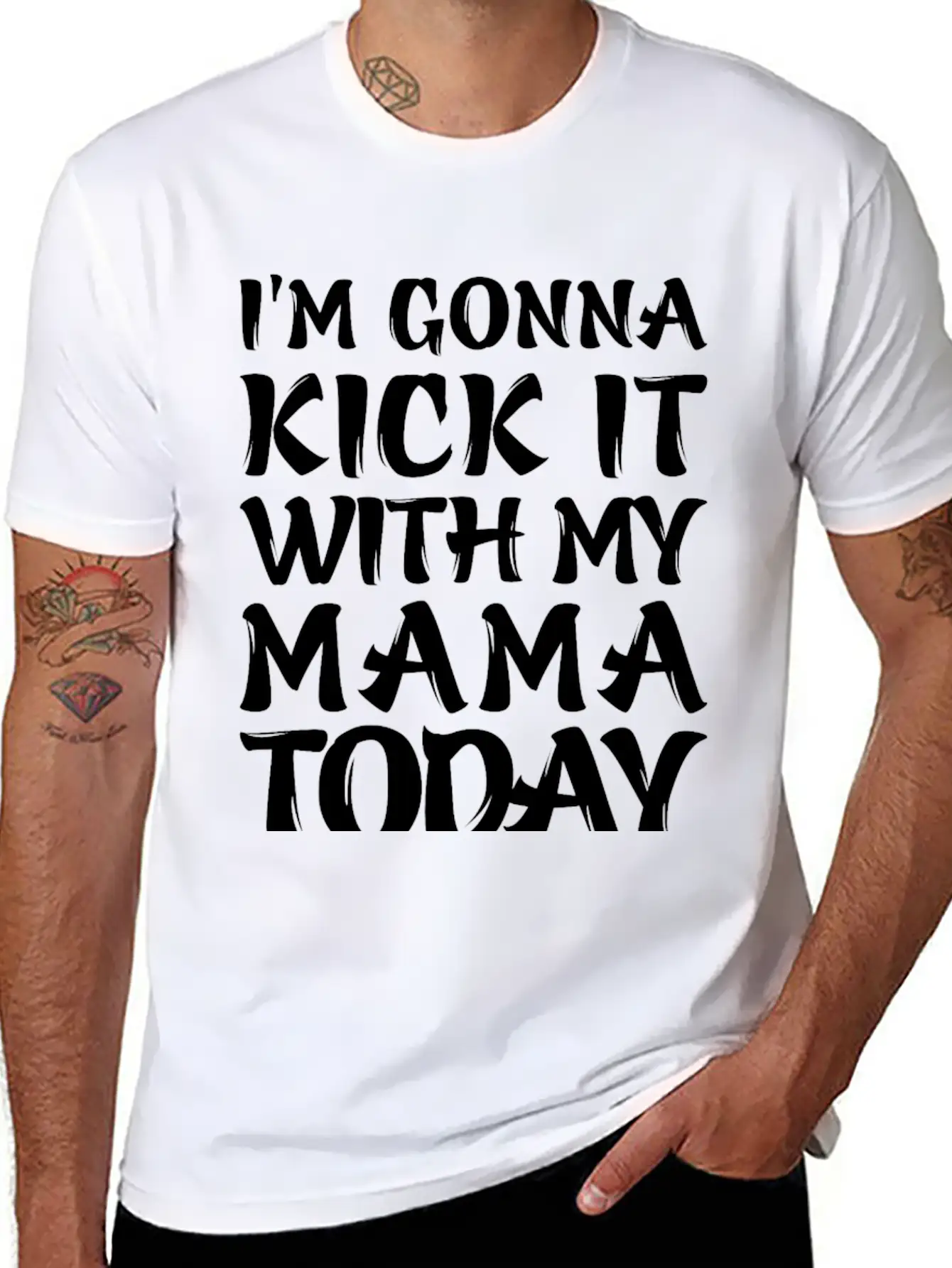 I'm Gonna Kick It With My Mama Today Classic Cotton Tee – Unisex Comfort For Any Season