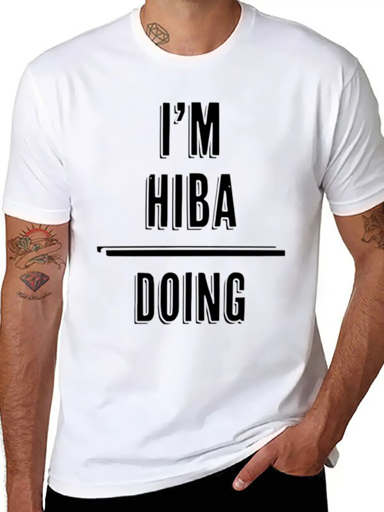 I'M Hiba - Doing Hiba Things - First Name - Relaxed Everyday Tee – Lightweight And Durable Cotton
