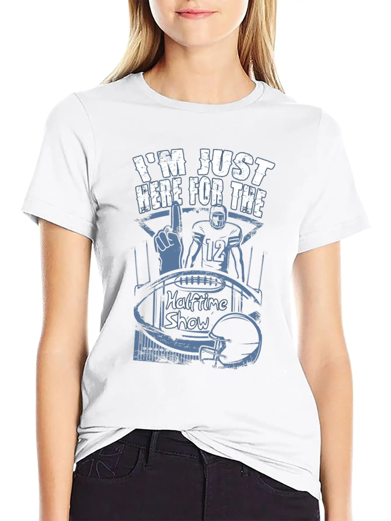 I'm Just Here For The Halftime Show Game Day Essential Cotton Tee For Daily Outfits – Unisex Style