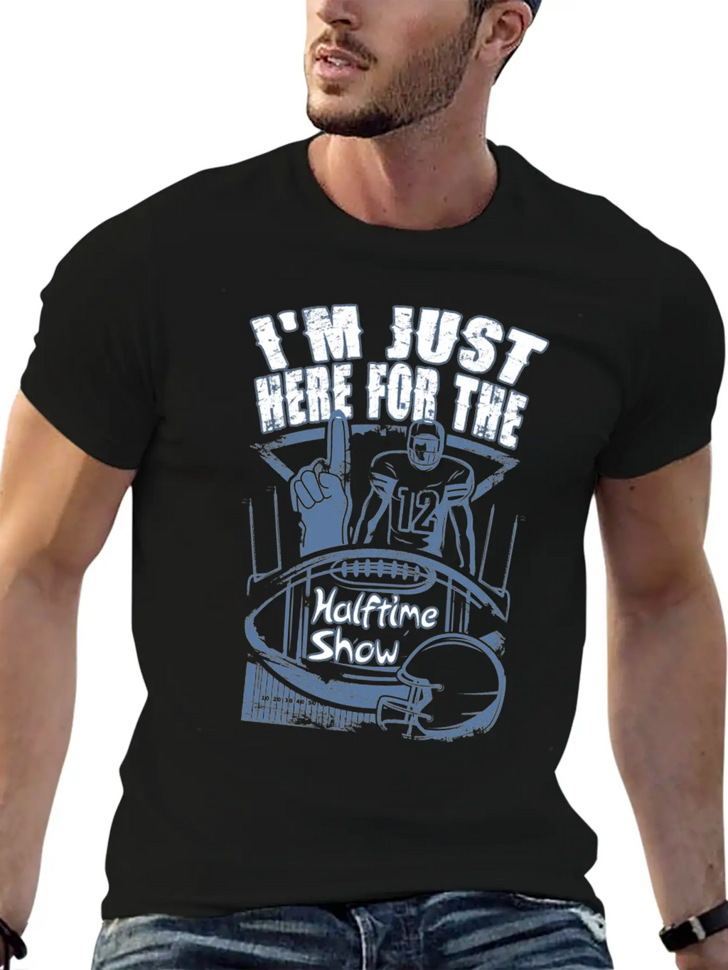 I'm Just Here For The Halftime Show Game Day Essential Cotton Tee For Daily Outfits – Unisex Style