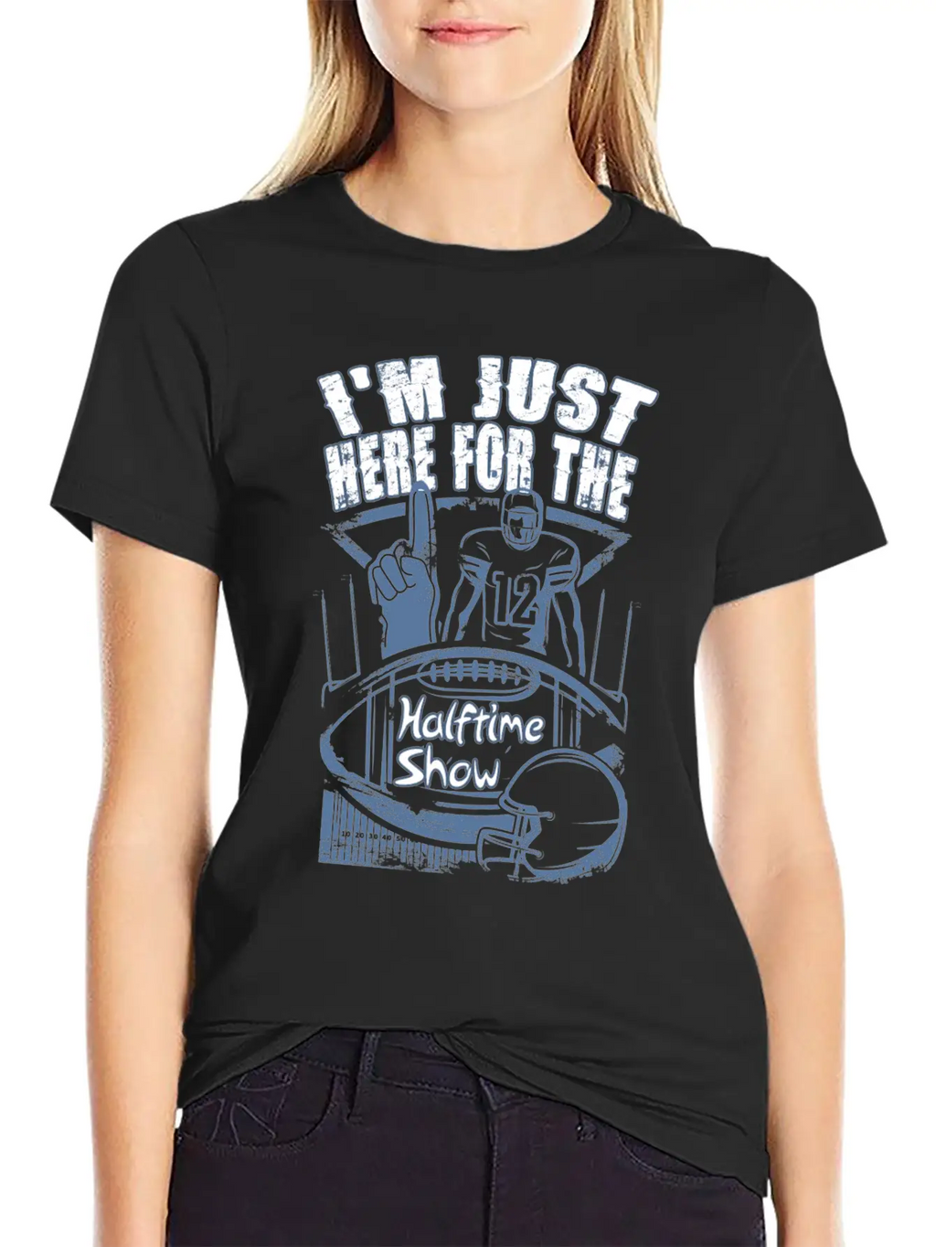 I'm Just Here For The Halftime Show Game Day Essential Cotton Tee For Daily Outfits – Unisex Style